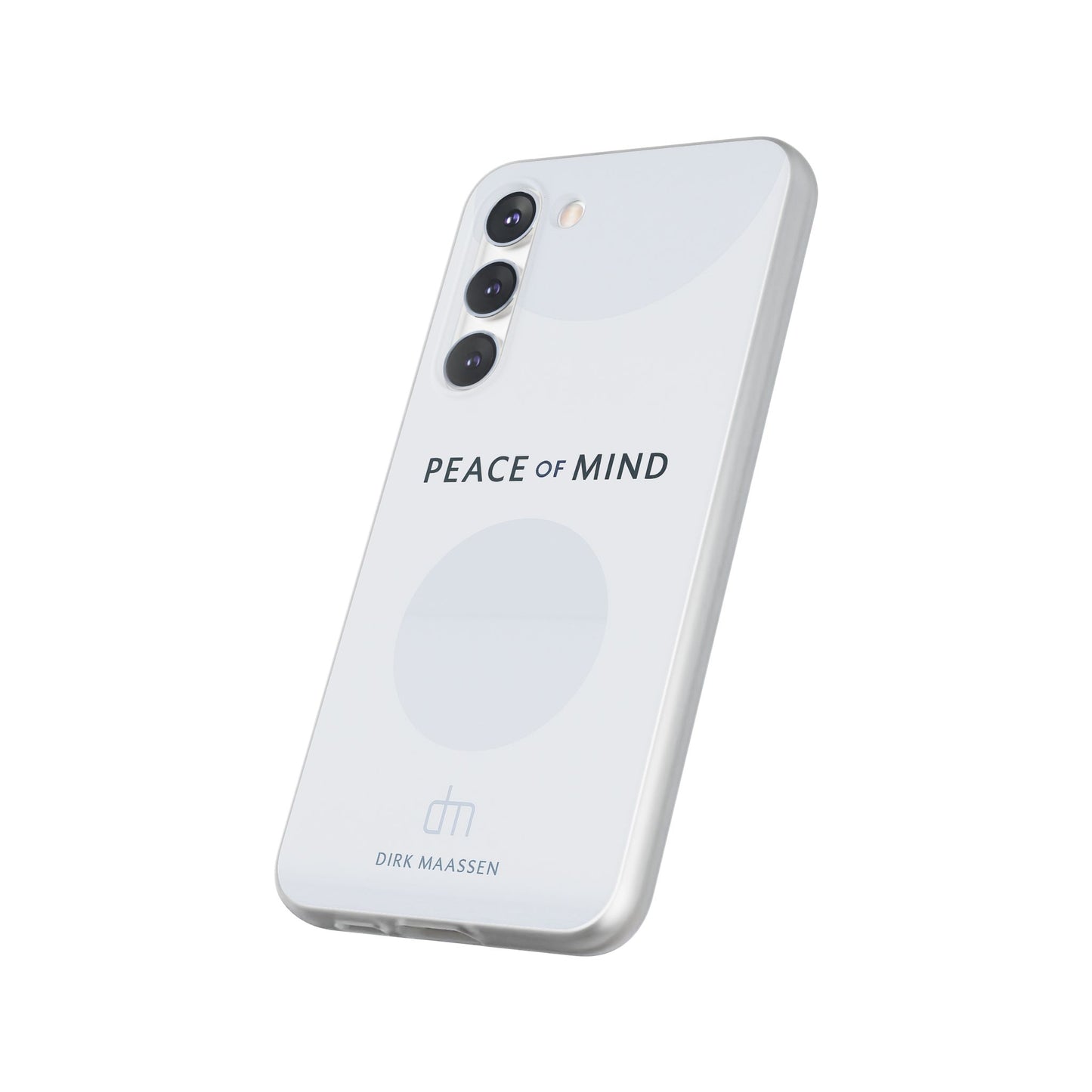Minimalist Flexi Case - Peace of Mind, Phone Cover, Gift for Him/Her, Modern Tech Accessory, Protective Phone Skin
