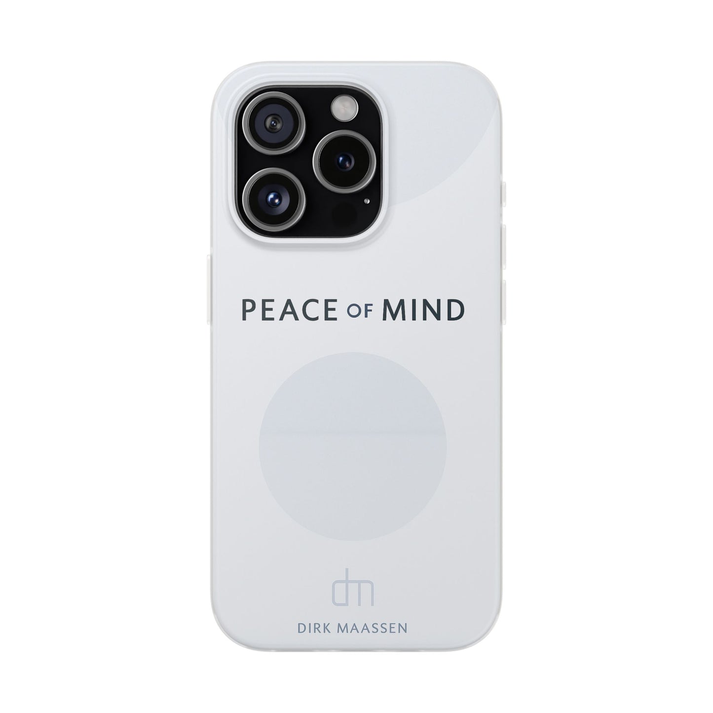 Minimalist Flexi Case - Peace of Mind, Phone Cover, Gift for Him/Her, Modern Tech Accessory, Protective Phone Skin