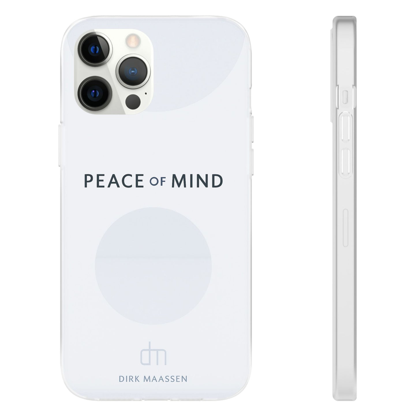 Minimalist Flexi Case - Peace of Mind, Phone Cover, Gift for Him/Her, Modern Tech Accessory, Protective Phone Skin