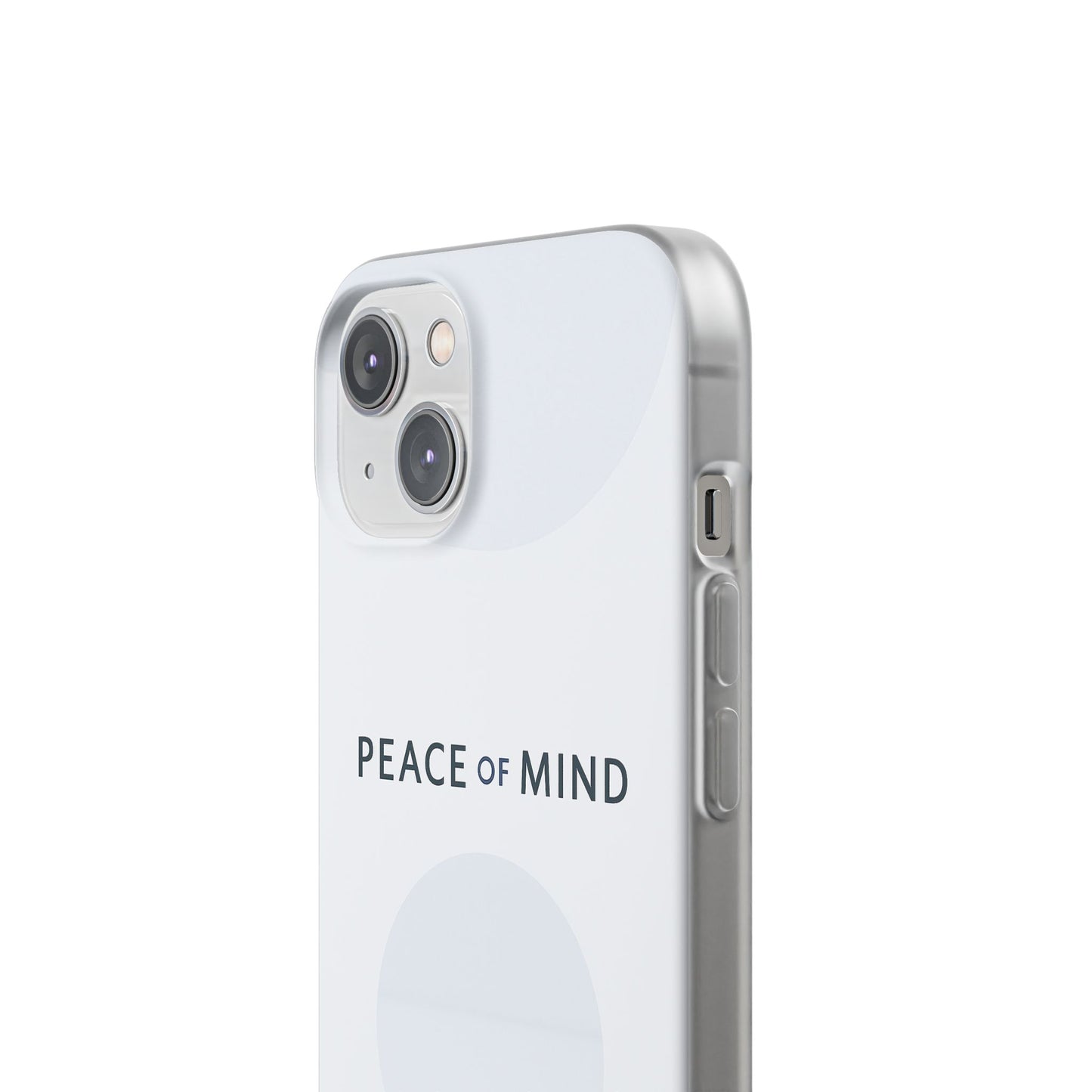 Minimalist Flexi Case - Peace of Mind, Phone Cover, Gift for Him/Her, Modern Tech Accessory, Protective Phone Skin