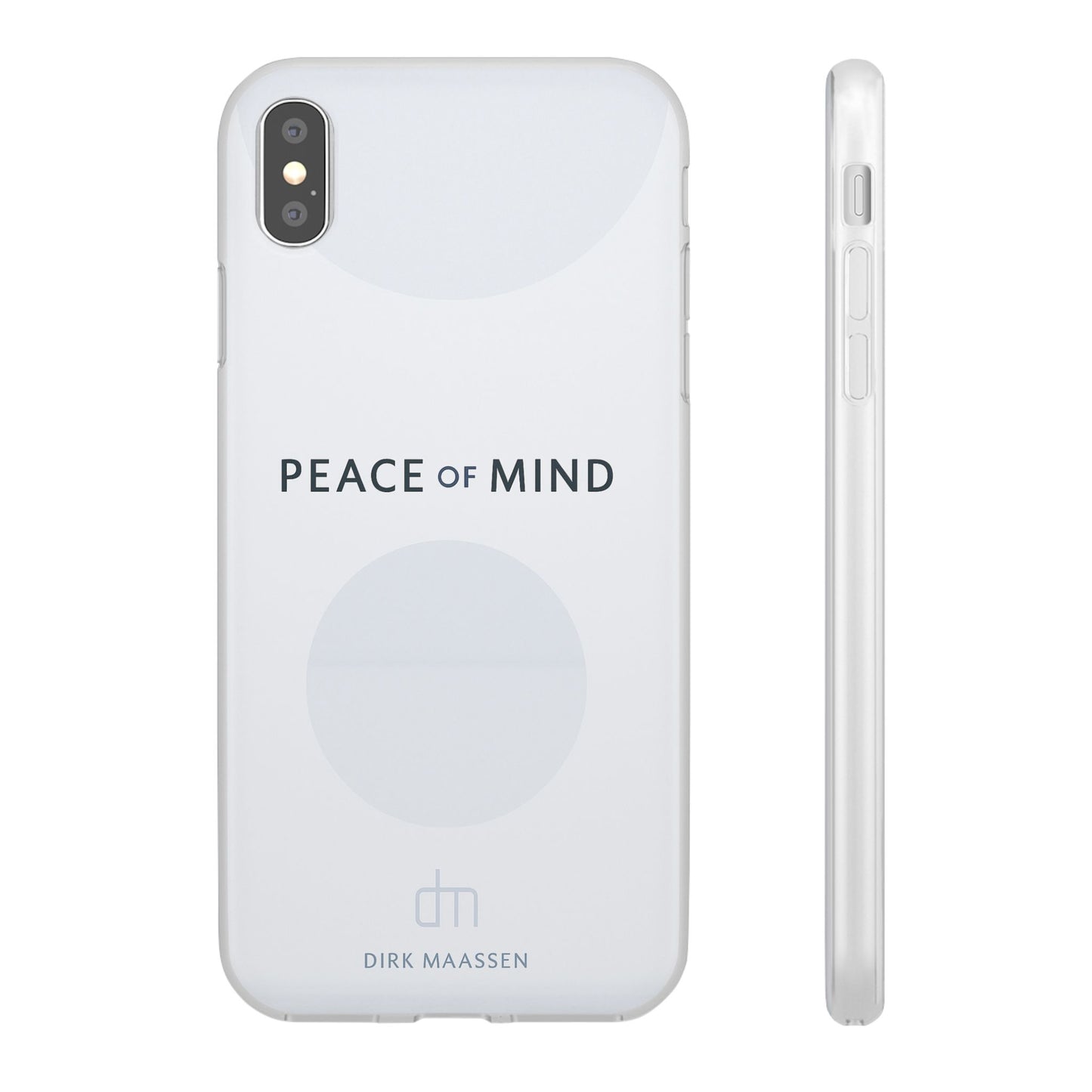 Minimalist Flexi Case - Peace of Mind, Phone Cover, Gift for Him/Her, Modern Tech Accessory, Protective Phone Skin