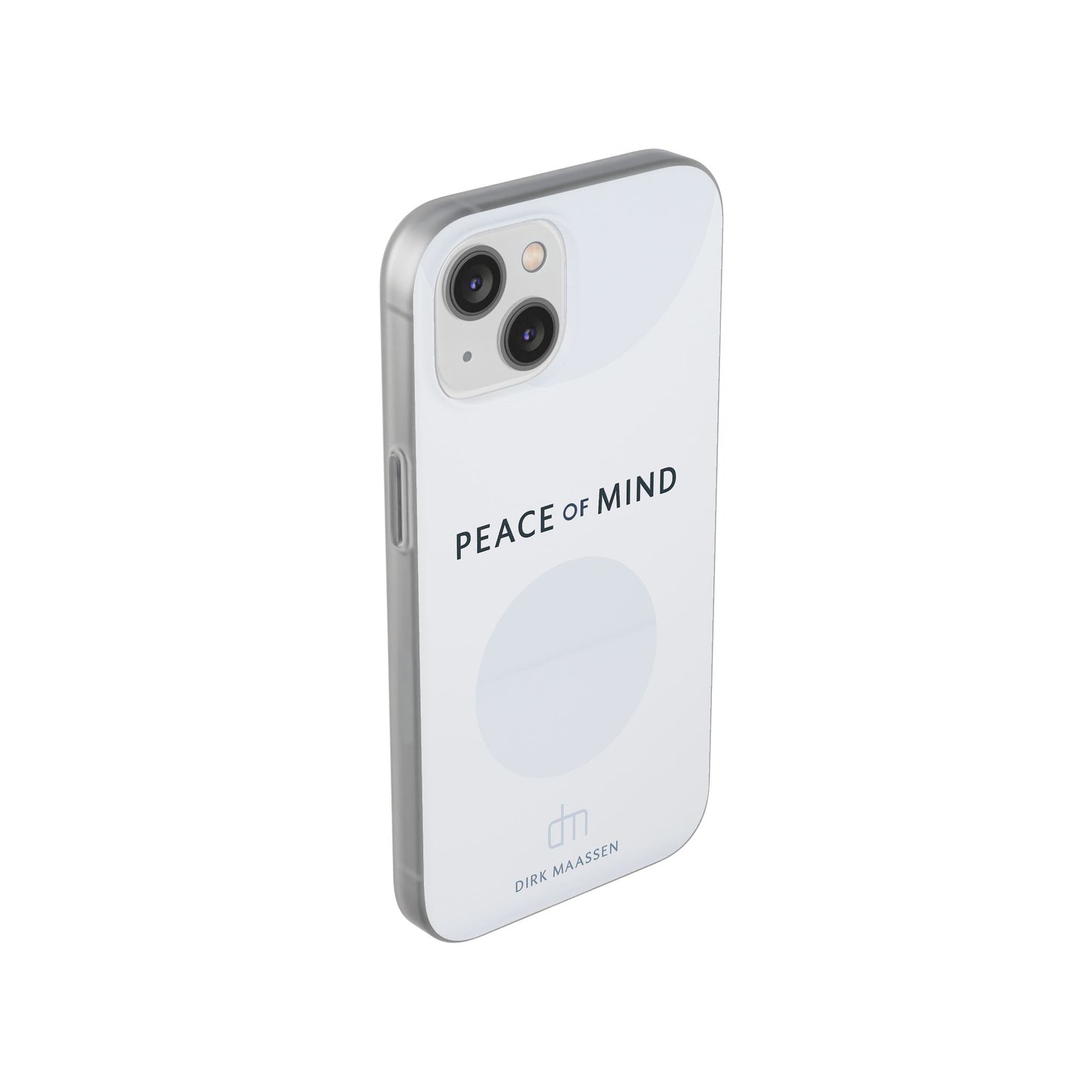 Minimalist Flexi Case - Peace of Mind, Phone Cover, Gift for Him/Her, Modern Tech Accessory, Protective Phone Skin