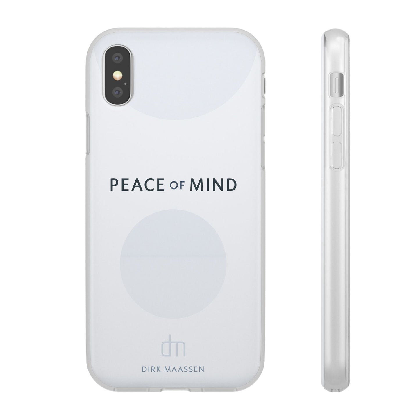 Minimalist Flexi Case - Peace of Mind, Phone Cover, Gift for Him/Her, Modern Tech Accessory, Protective Phone Skin