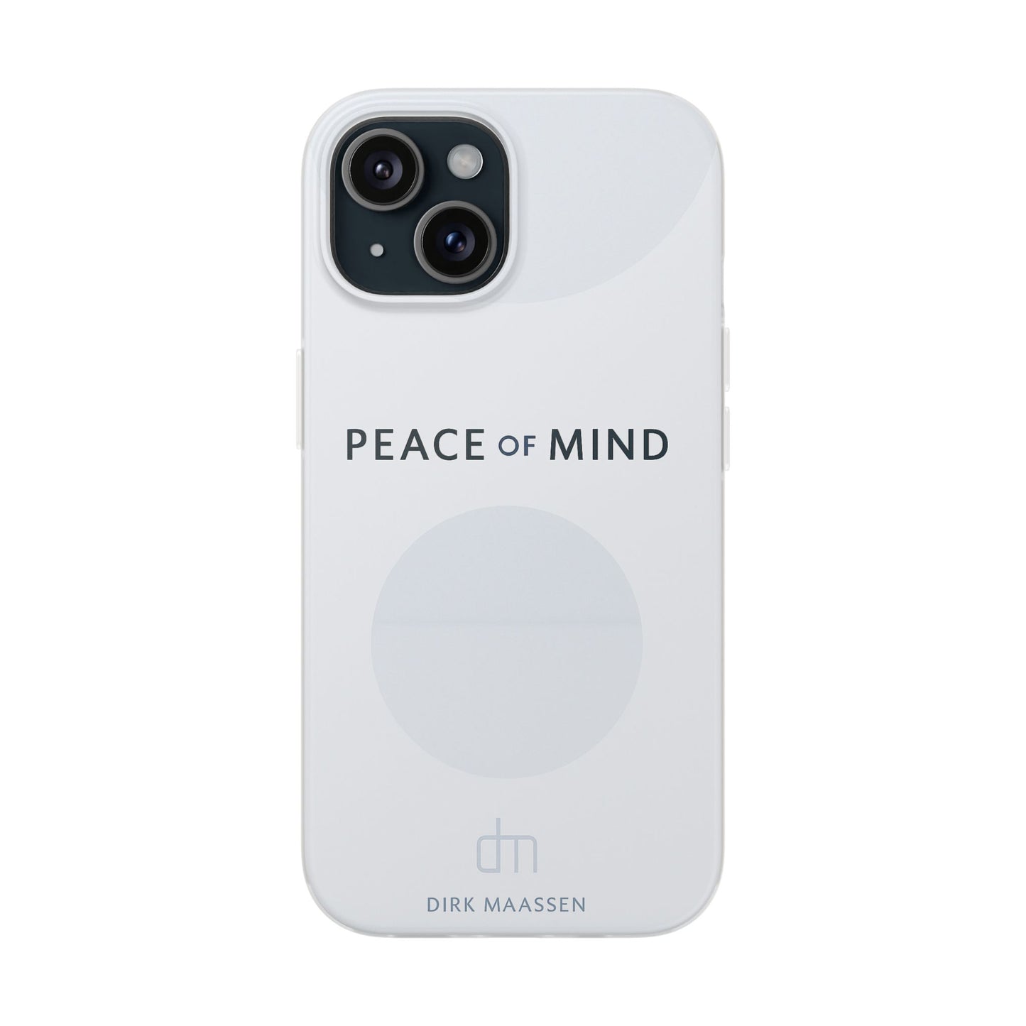 Minimalist Flexi Case - Peace of Mind, Phone Cover, Gift for Him/Her, Modern Tech Accessory, Protective Phone Skin