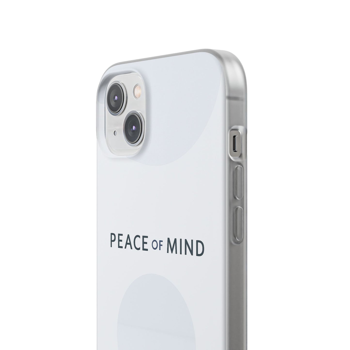 Minimalist Flexi Case - Peace of Mind, Phone Cover, Gift for Him/Her, Modern Tech Accessory, Protective Phone Skin