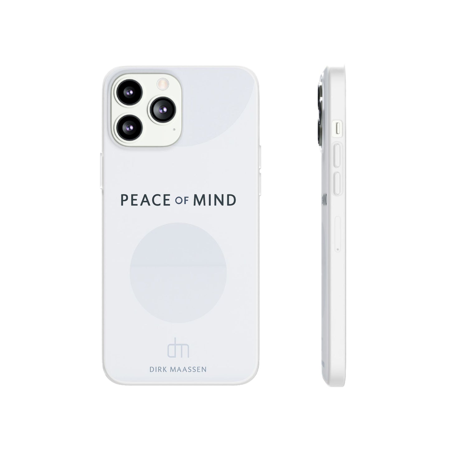 Minimalist Flexi Case - Peace of Mind, Phone Cover, Gift for Him/Her, Modern Tech Accessory, Protective Phone Skin