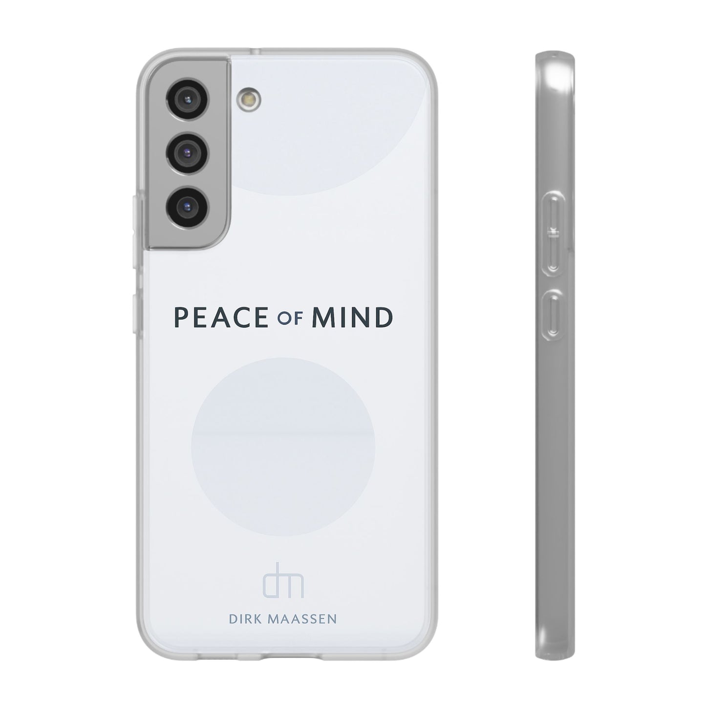Minimalist Flexi Case - Peace of Mind, Phone Cover, Gift for Him/Her, Modern Tech Accessory, Protective Phone Skin