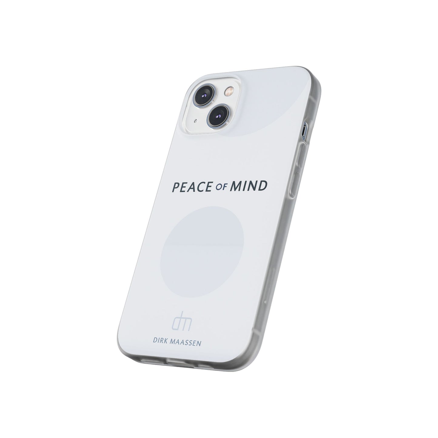 Minimalist Flexi Case - Peace of Mind, Phone Cover, Gift for Him/Her, Modern Tech Accessory, Protective Phone Skin