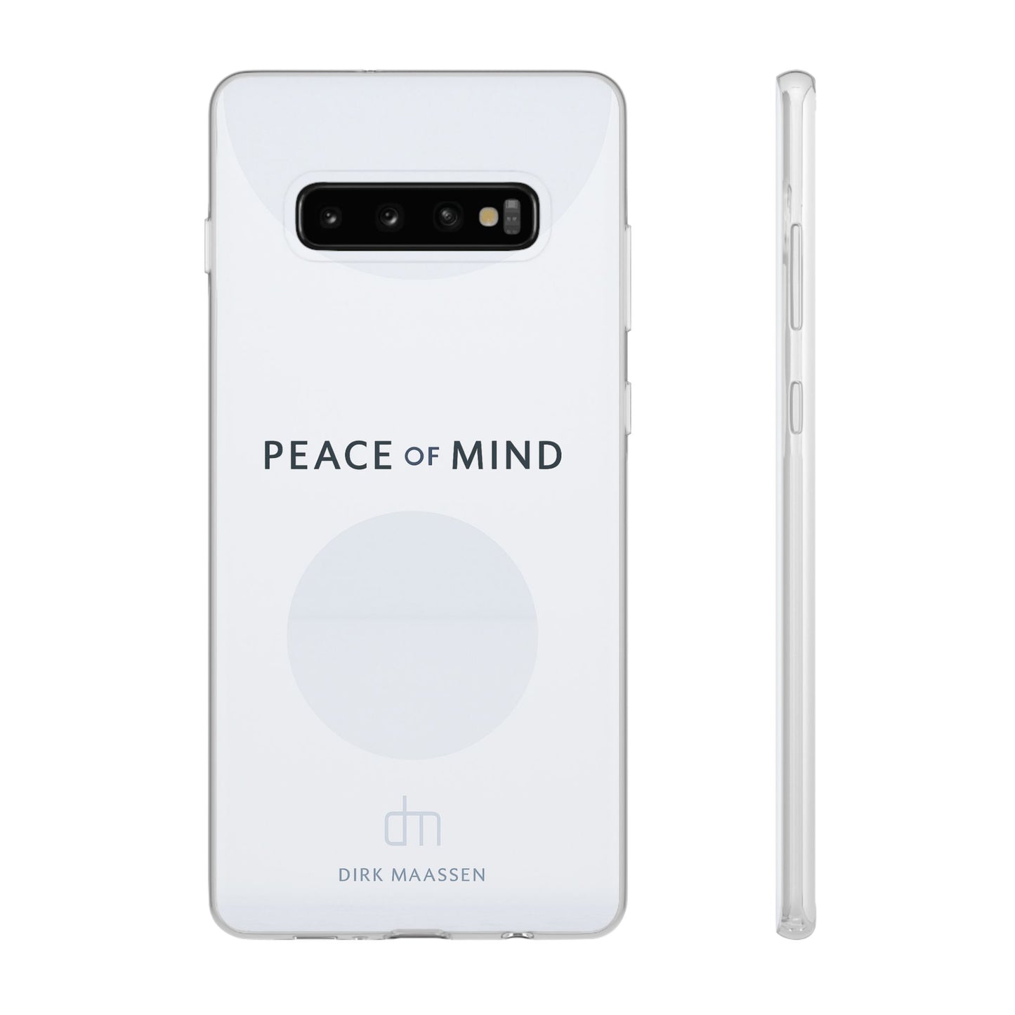 Minimalist Flexi Case - Peace of Mind, Phone Cover, Gift for Him/Her, Modern Tech Accessory, Protective Phone Skin