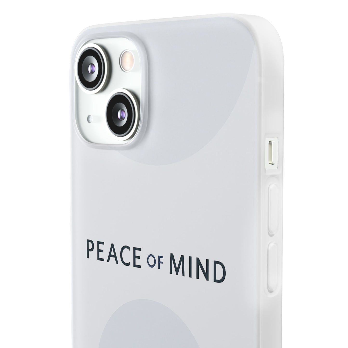 Minimalist Flexi Case - Peace of Mind, Phone Cover, Gift for Him/Her, Modern Tech Accessory, Protective Phone Skin
