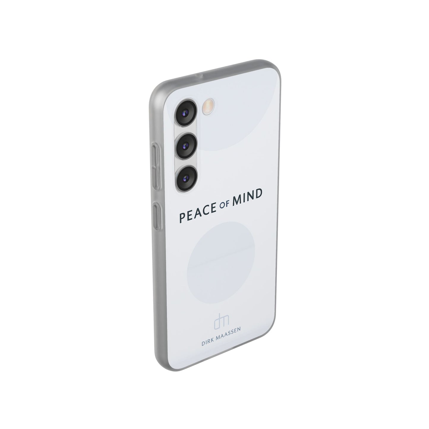 Minimalist Flexi Case - Peace of Mind, Phone Cover, Gift for Him/Her, Modern Tech Accessory, Protective Phone Skin
