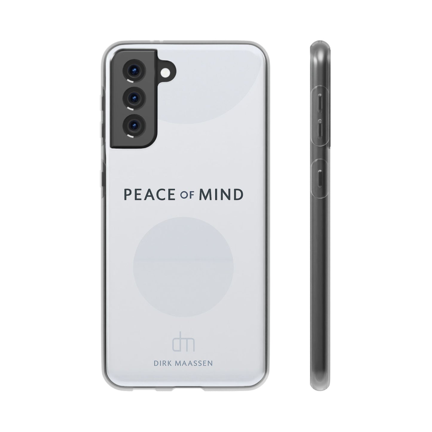 Minimalist Flexi Case - Peace of Mind, Phone Cover, Gift for Him/Her, Modern Tech Accessory, Protective Phone Skin