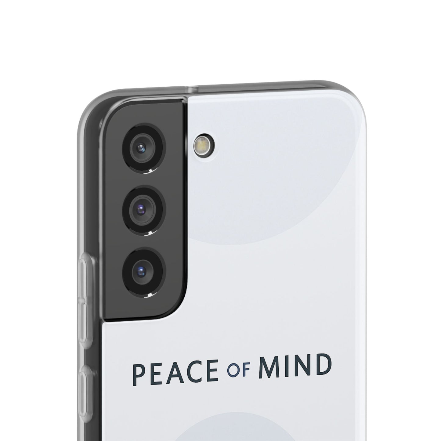 Minimalist Flexi Case - Peace of Mind, Phone Cover, Gift for Him/Her, Modern Tech Accessory, Protective Phone Skin