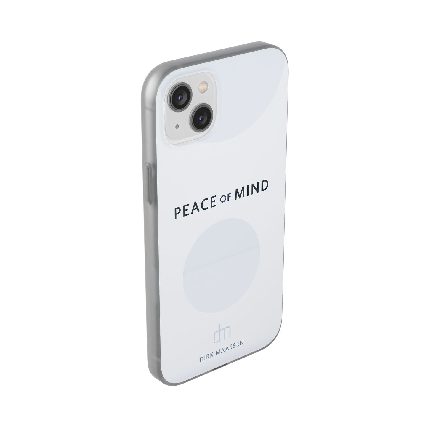 Minimalist Flexi Case - Peace of Mind, Phone Cover, Gift for Him/Her, Modern Tech Accessory, Protective Phone Skin