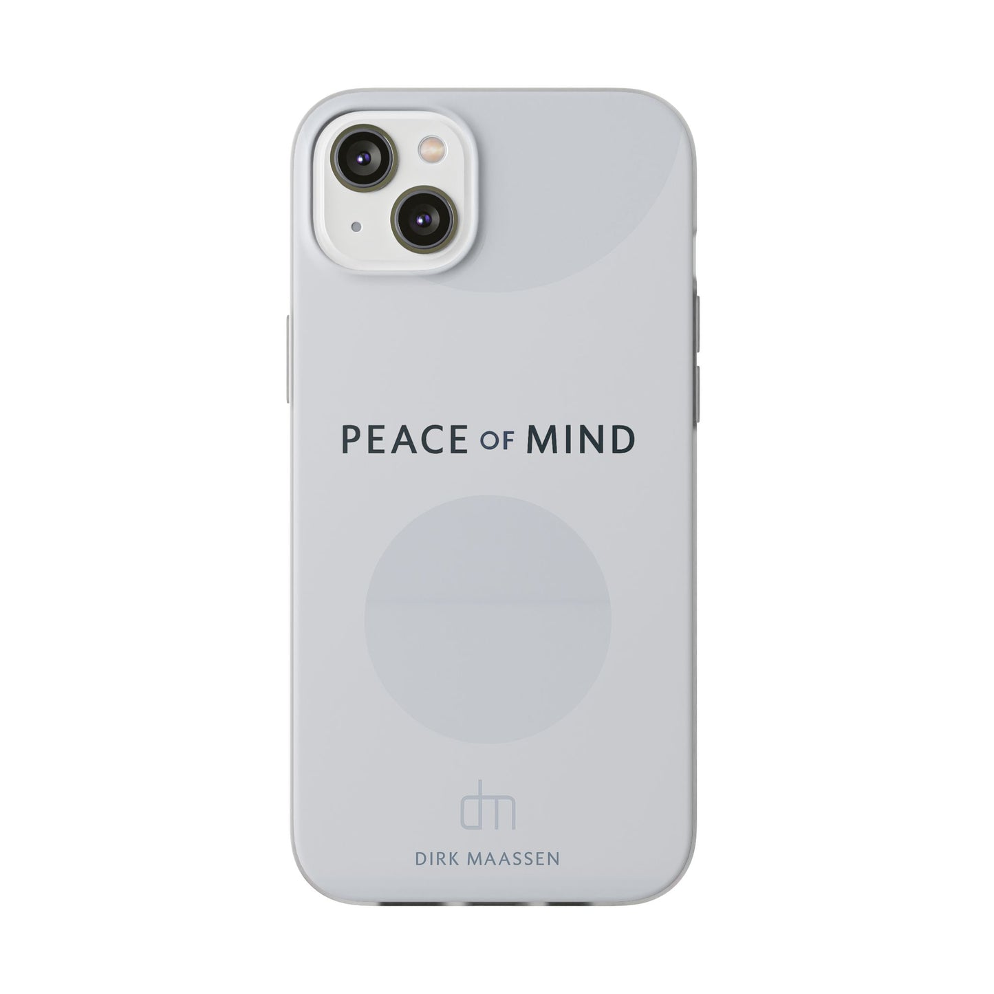 Minimalist Flexi Case - Peace of Mind, Phone Cover, Gift for Him/Her, Modern Tech Accessory, Protective Phone Skin