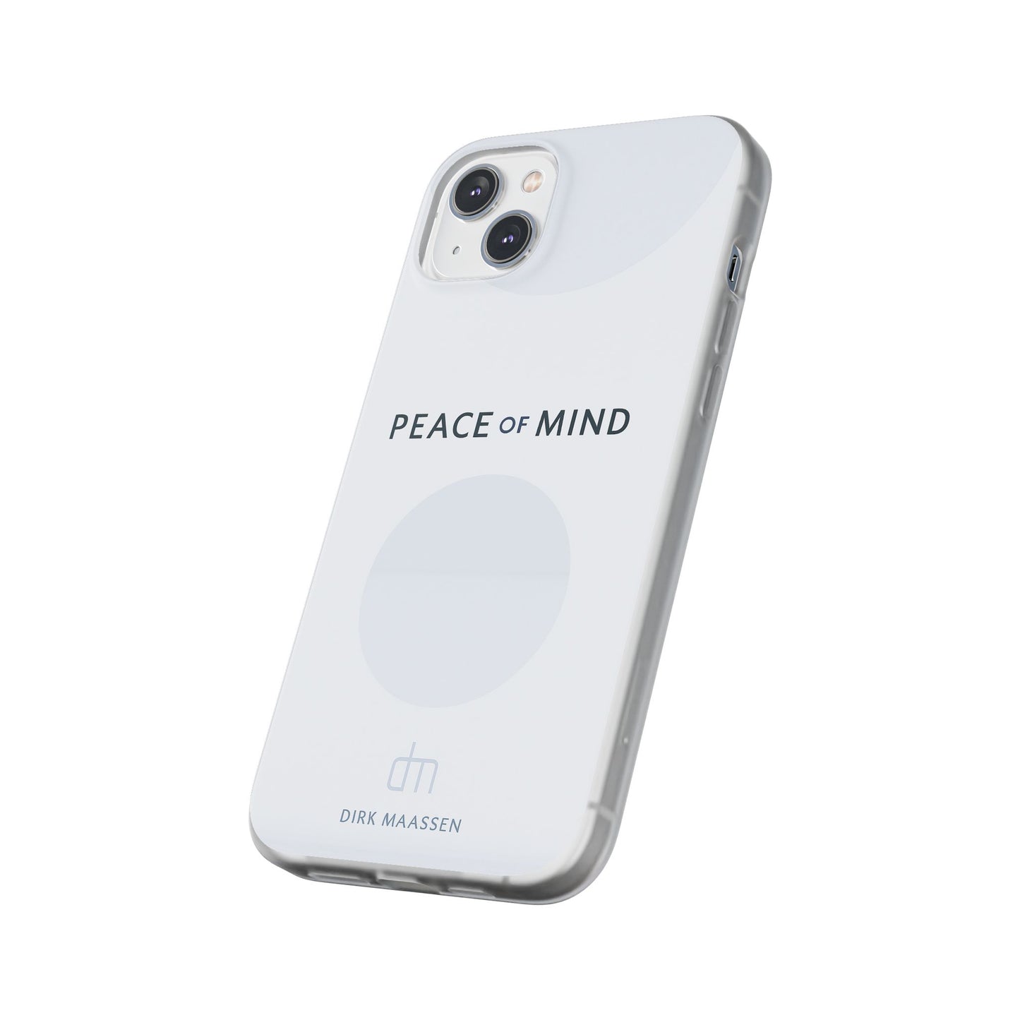 Minimalist Flexi Case - Peace of Mind, Phone Cover, Gift for Him/Her, Modern Tech Accessory, Protective Phone Skin