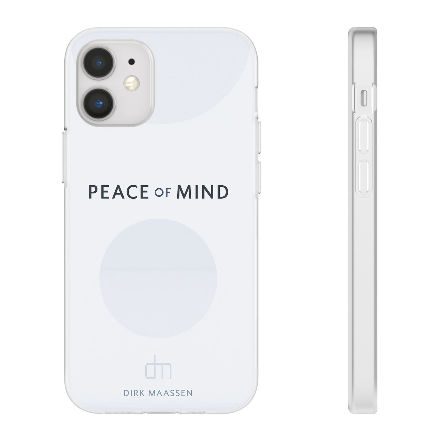 Minimalist Flexi Case - Peace of Mind, Phone Cover, Gift for Him/Her, Modern Tech Accessory, Protective Phone Skin