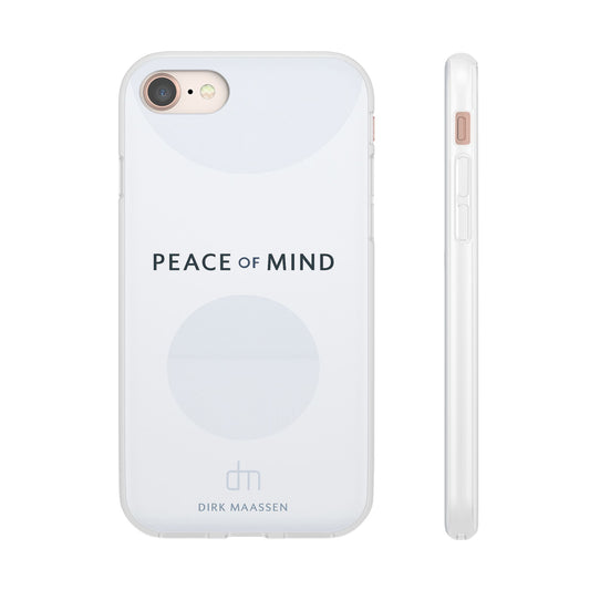 Minimalist Flexi Case - Peace of Mind, Phone Cover, Gift for Him/Her, Modern Tech Accessory, Protective Phone Skin