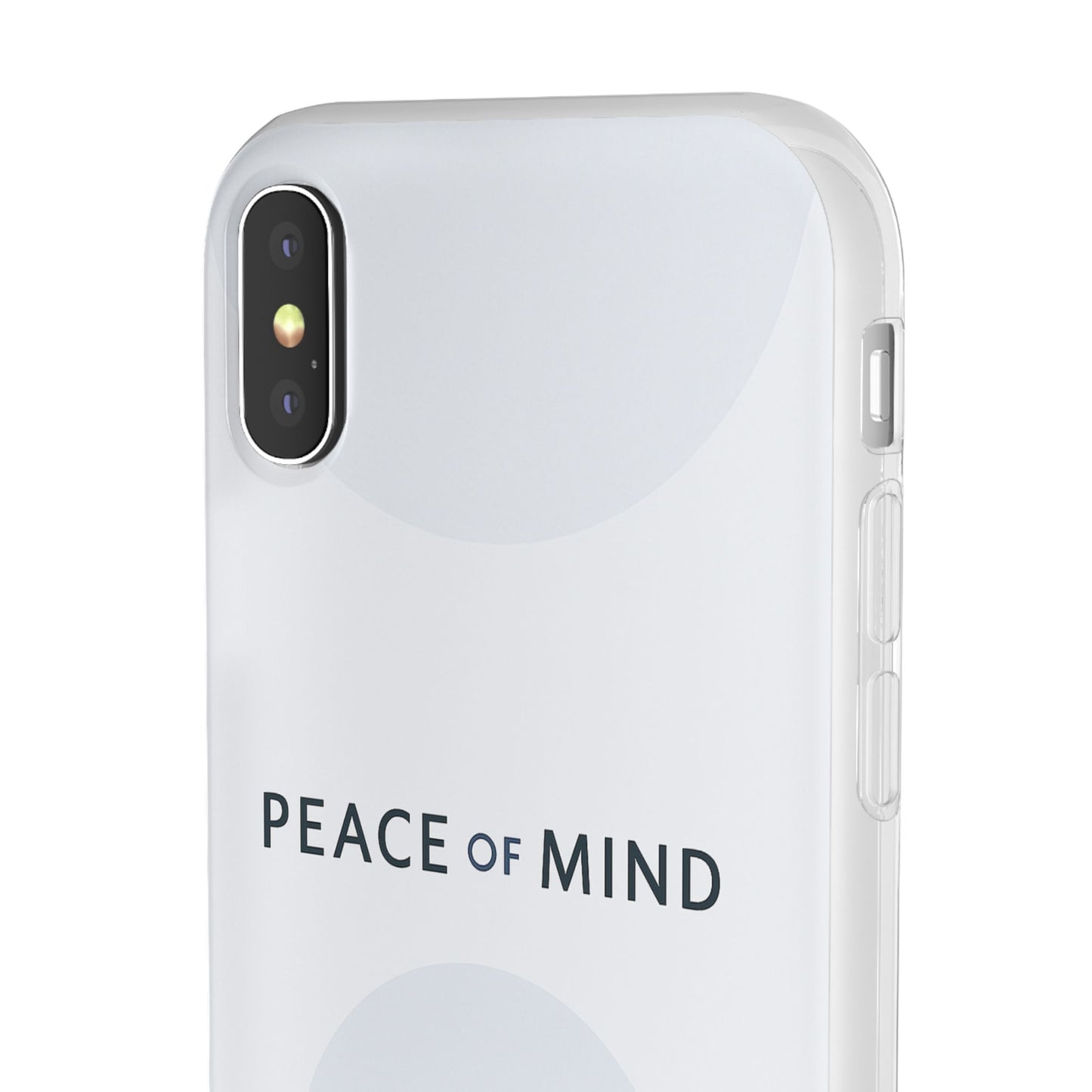 Minimalist Flexi Case - Peace of Mind, Phone Cover, Gift for Him/Her, Modern Tech Accessory, Protective Phone Skin