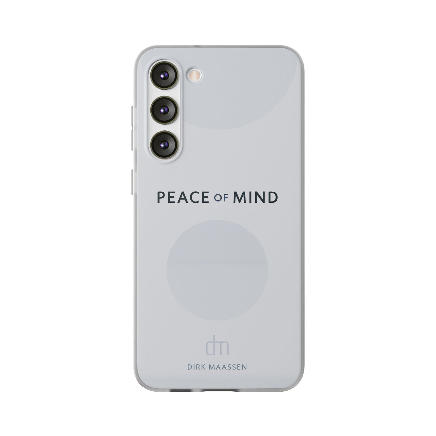 Minimalist Flexi Case - Peace of Mind, Phone Cover, Gift for Him/Her, Modern Tech Accessory, Protective Phone Skin
