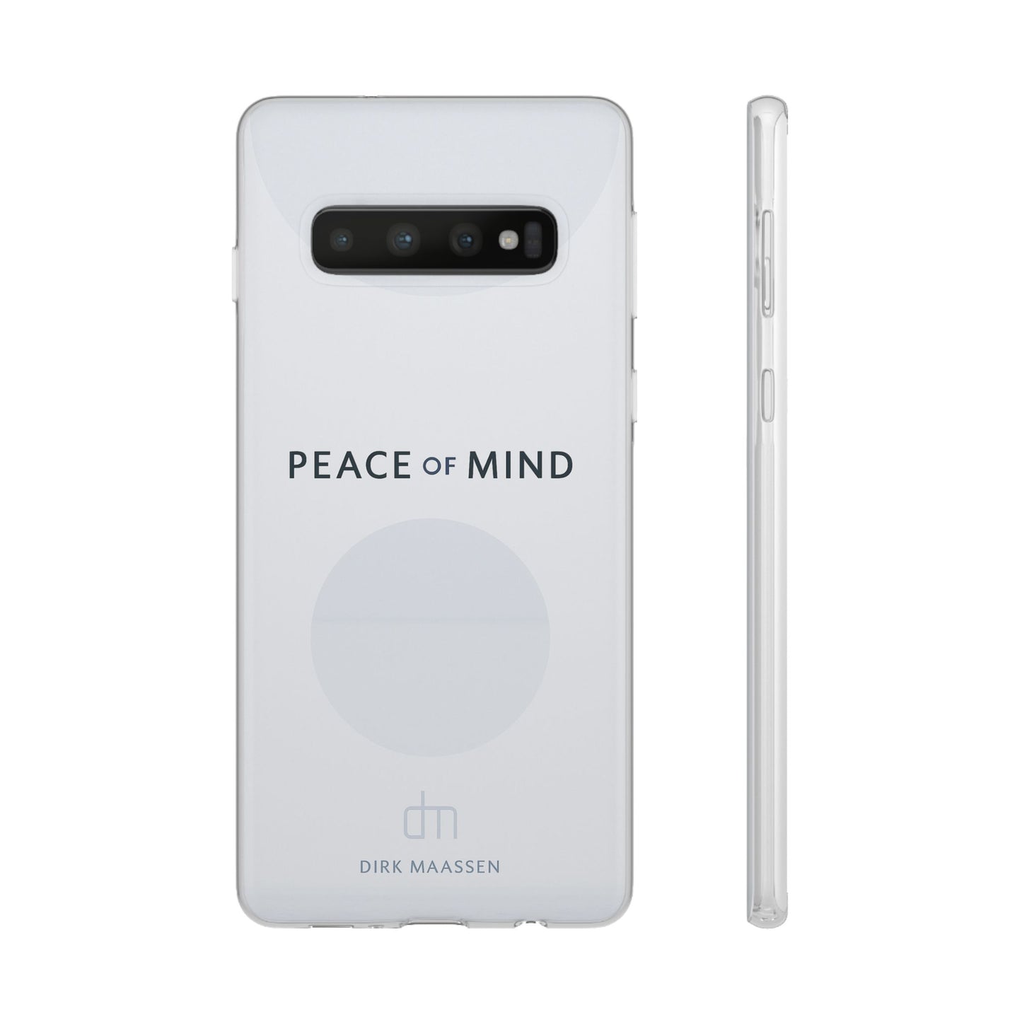 Minimalist Flexi Case - Peace of Mind, Phone Cover, Gift for Him/Her, Modern Tech Accessory, Protective Phone Skin