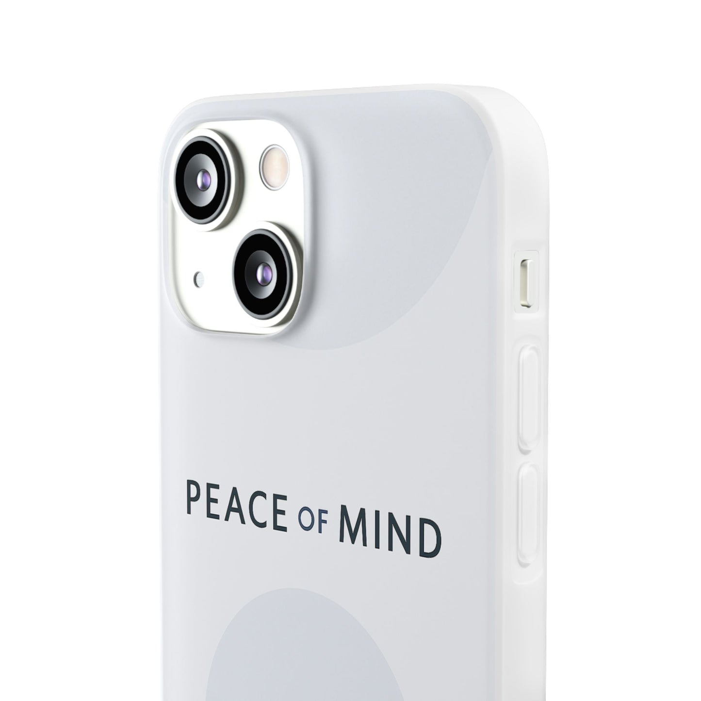 Minimalist Flexi Case - Peace of Mind, Phone Cover, Gift for Him/Her, Modern Tech Accessory, Protective Phone Skin