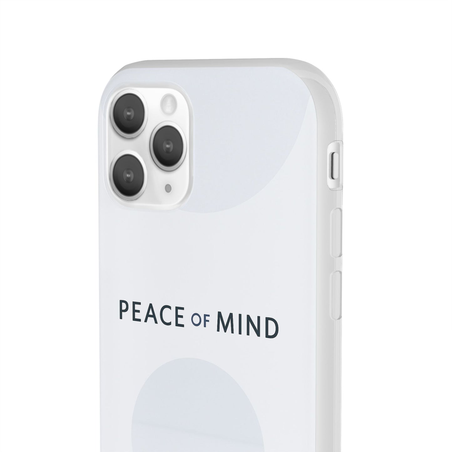 Minimalist Flexi Case - Peace of Mind, Phone Cover, Gift for Him/Her, Modern Tech Accessory, Protective Phone Skin