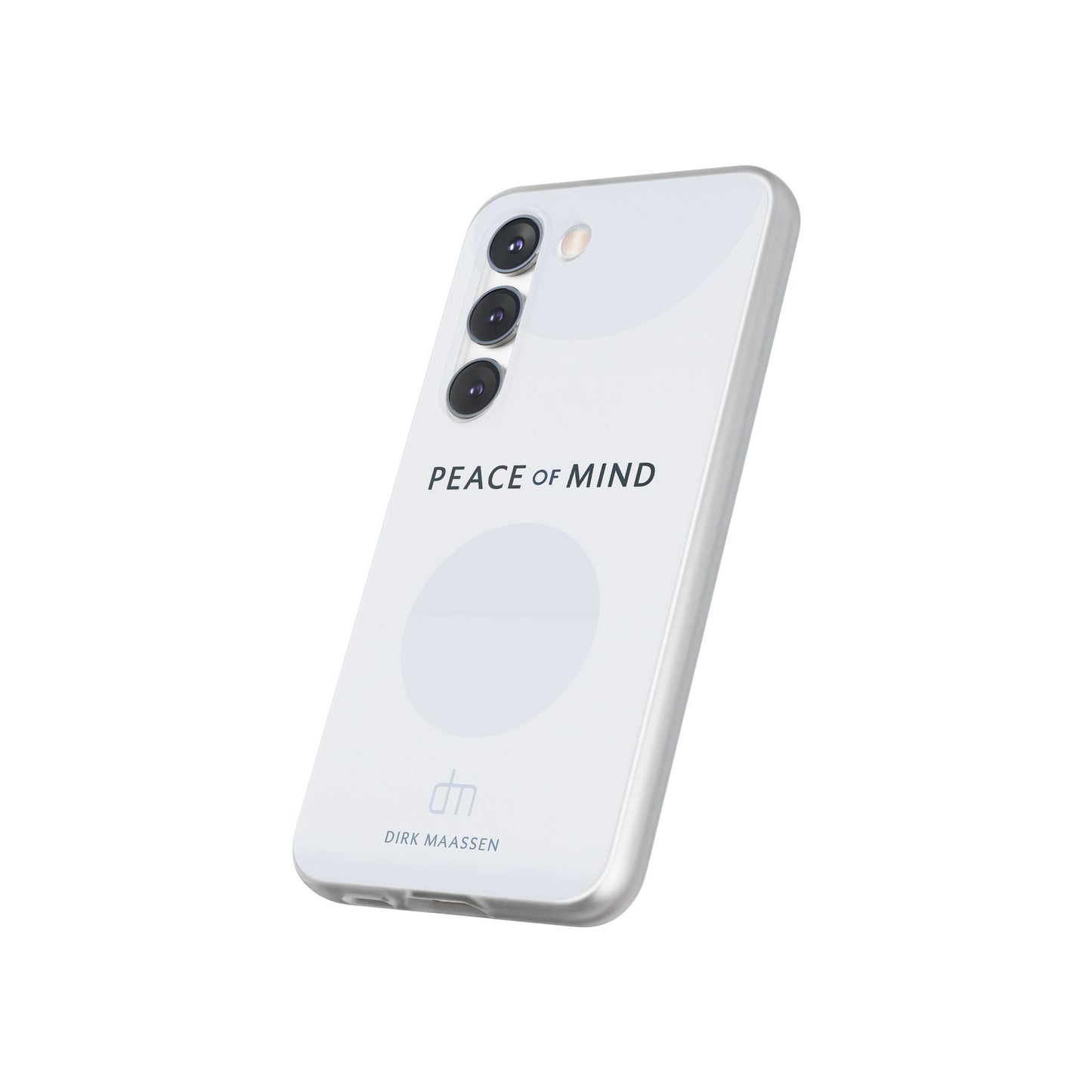 Minimalist Flexi Case - Peace of Mind, Phone Cover, Gift for Him/Her, Modern Tech Accessory, Protective Phone Skin