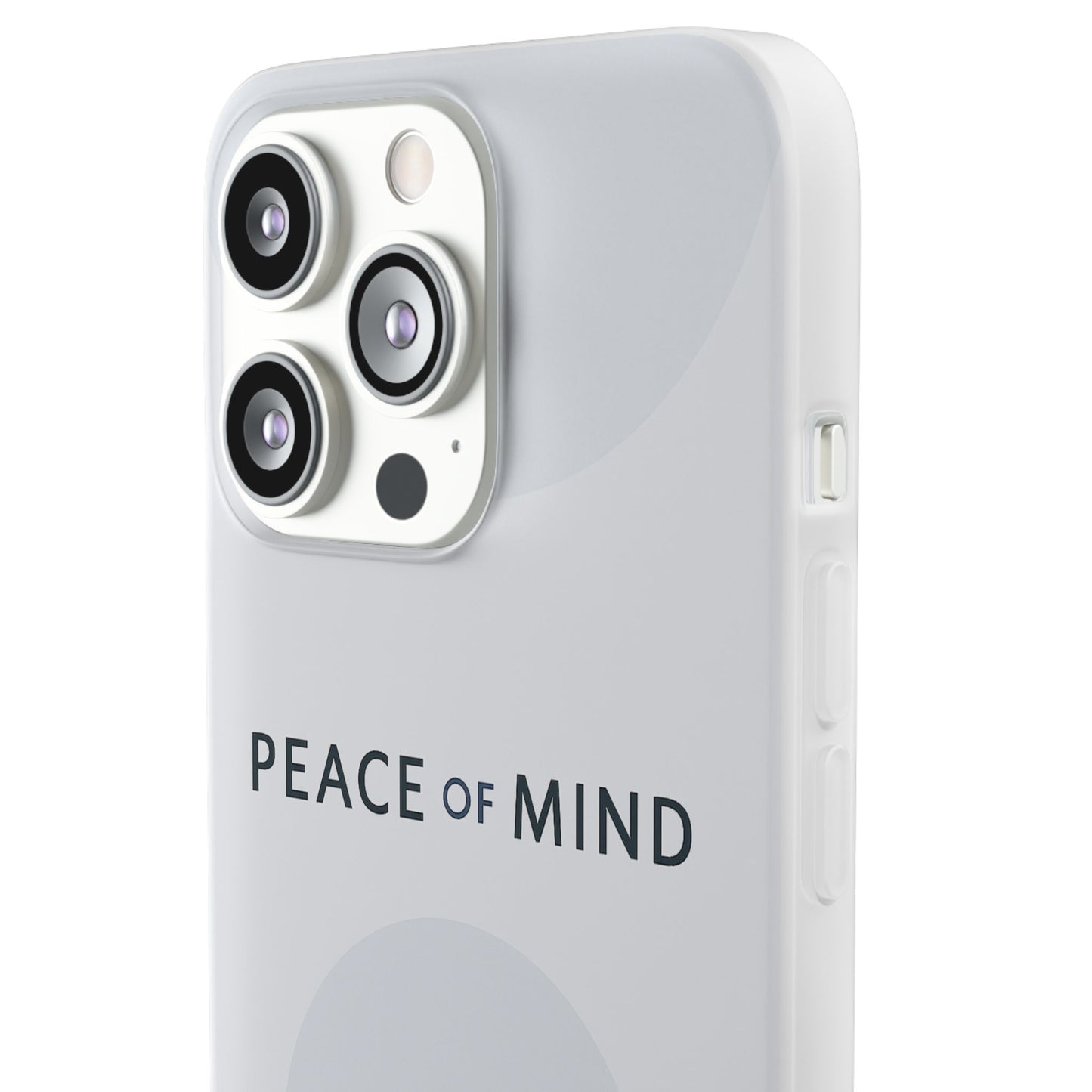 Minimalist Flexi Case - Peace of Mind, Phone Cover, Gift for Him/Her, Modern Tech Accessory, Protective Phone Skin