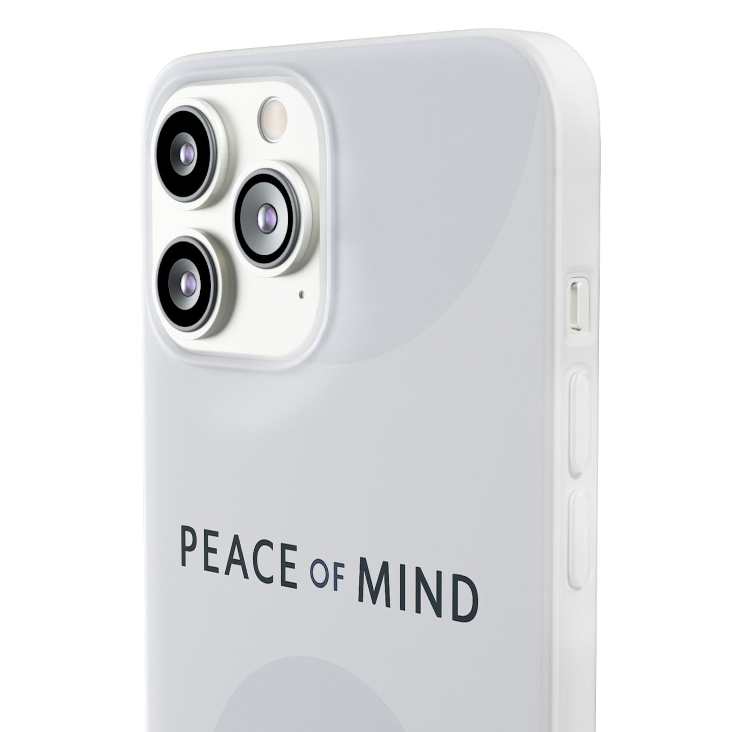 Minimalist Flexi Case - Peace of Mind, Phone Cover, Gift for Him/Her, Modern Tech Accessory, Protective Phone Skin
