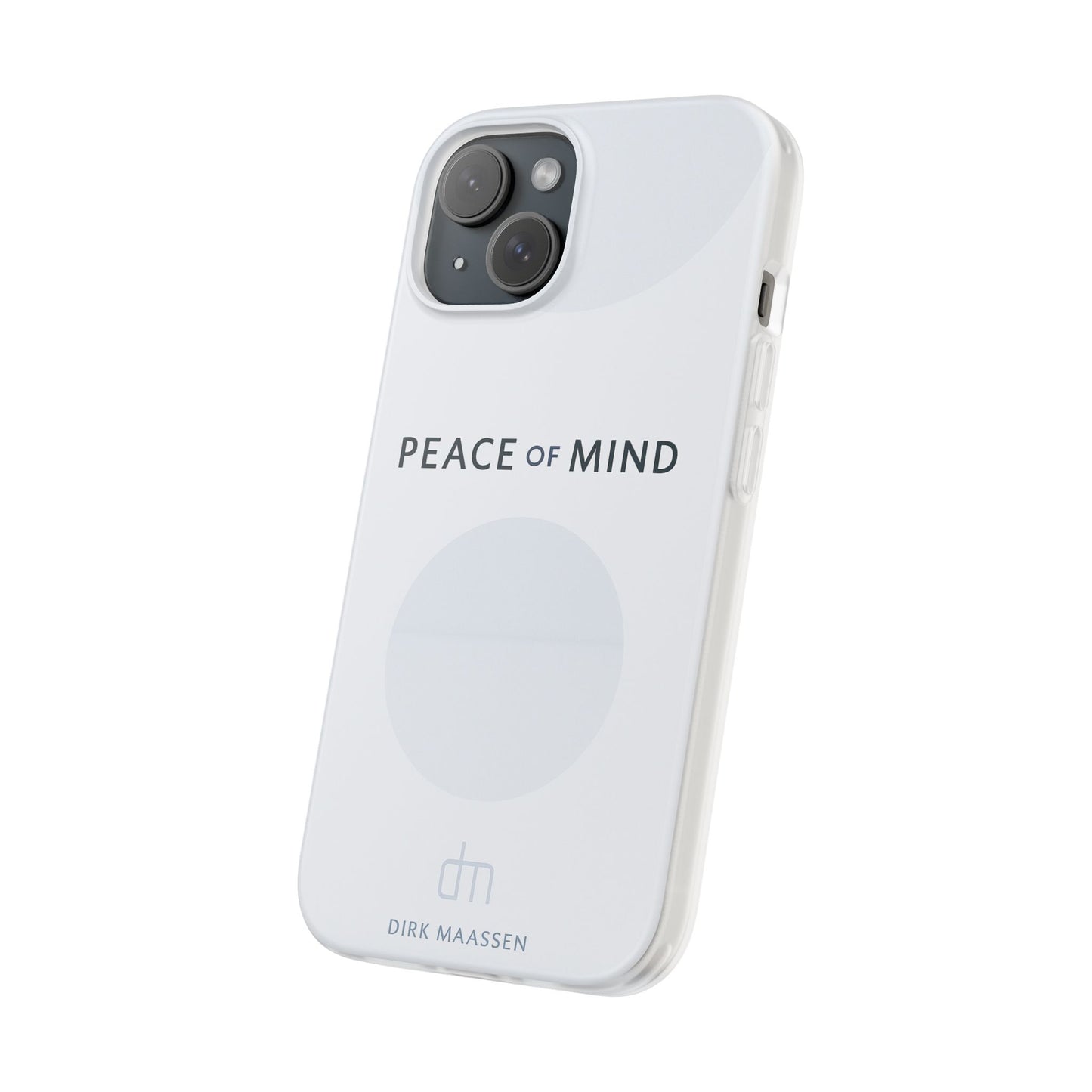 Minimalist Flexi Case - Peace of Mind, Phone Cover, Gift for Him/Her, Modern Tech Accessory, Protective Phone Skin