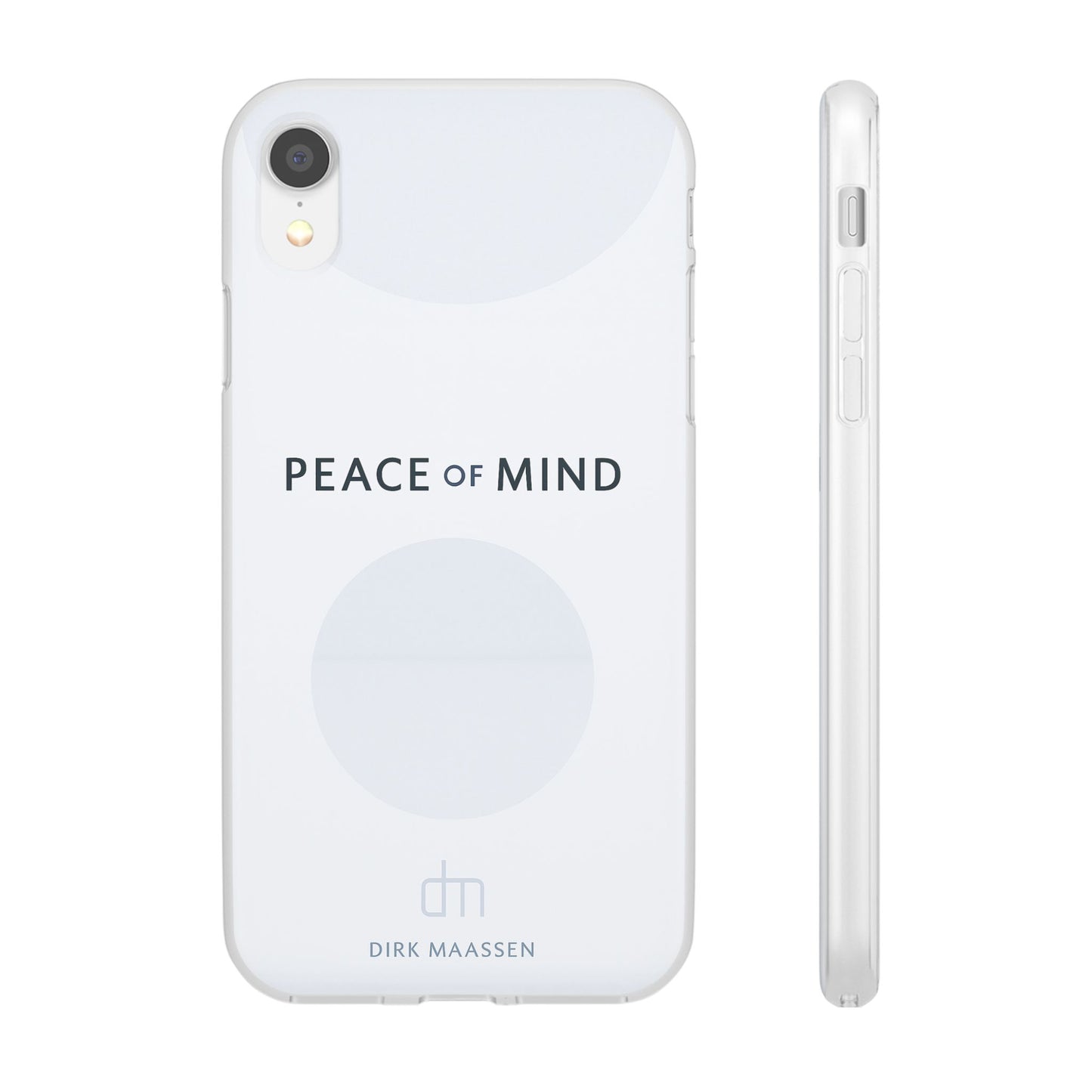 Minimalist Flexi Case - Peace of Mind, Phone Cover, Gift for Him/Her, Modern Tech Accessory, Protective Phone Skin