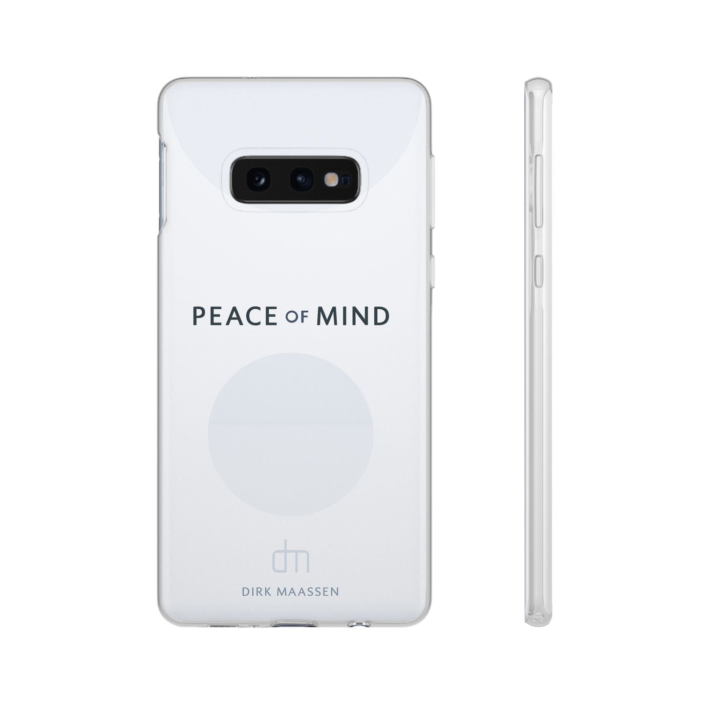 Minimalist Flexi Case - Peace of Mind, Phone Cover, Gift for Him/Her, Modern Tech Accessory, Protective Phone Skin