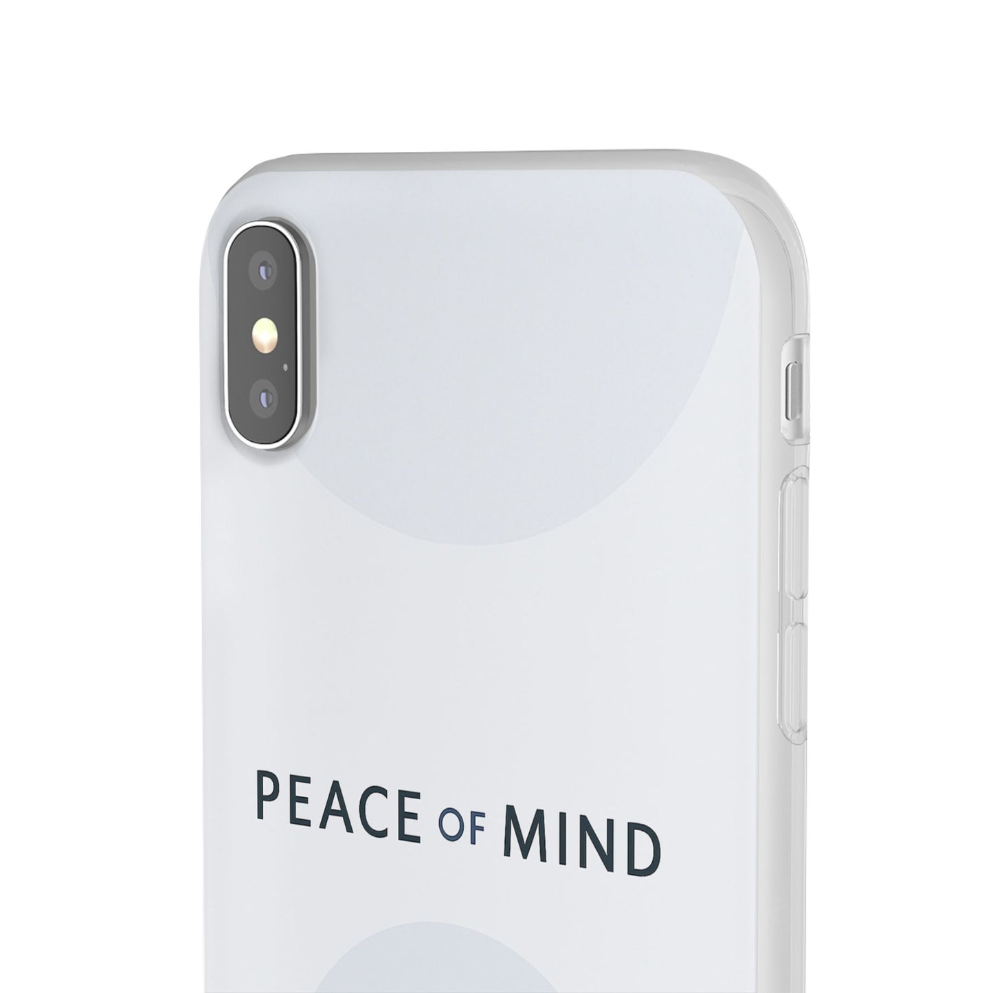 Minimalist Flexi Case - Peace of Mind, Phone Cover, Gift for Him/Her, Modern Tech Accessory, Protective Phone Skin