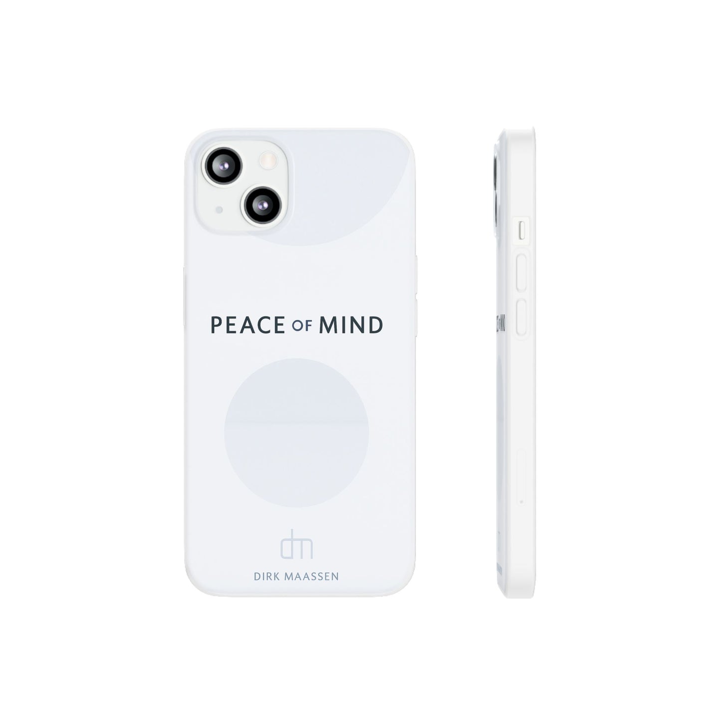 Minimalist Flexi Case - Peace of Mind, Phone Cover, Gift for Him/Her, Modern Tech Accessory, Protective Phone Skin