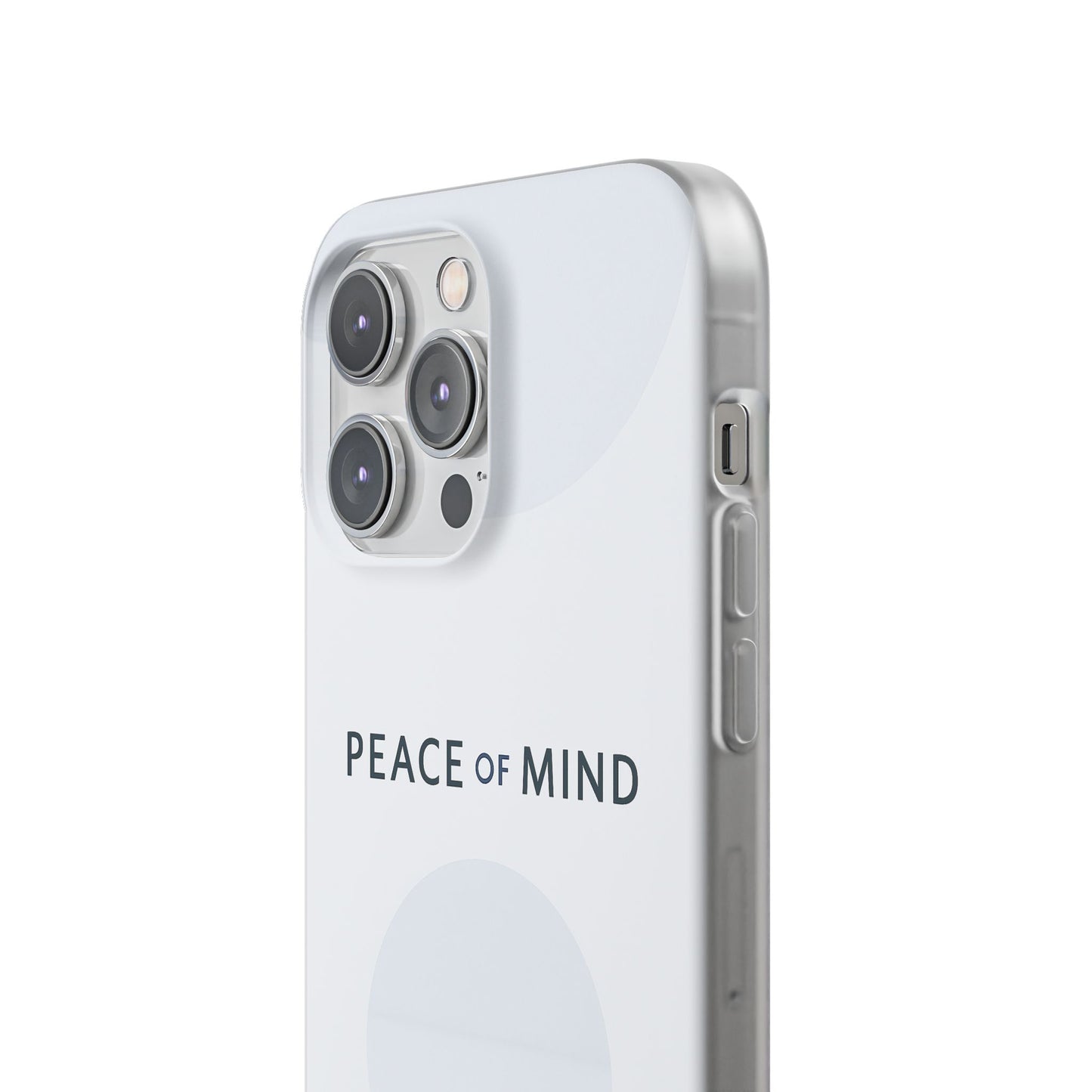 Minimalist Flexi Case - Peace of Mind, Phone Cover, Gift for Him/Her, Modern Tech Accessory, Protective Phone Skin