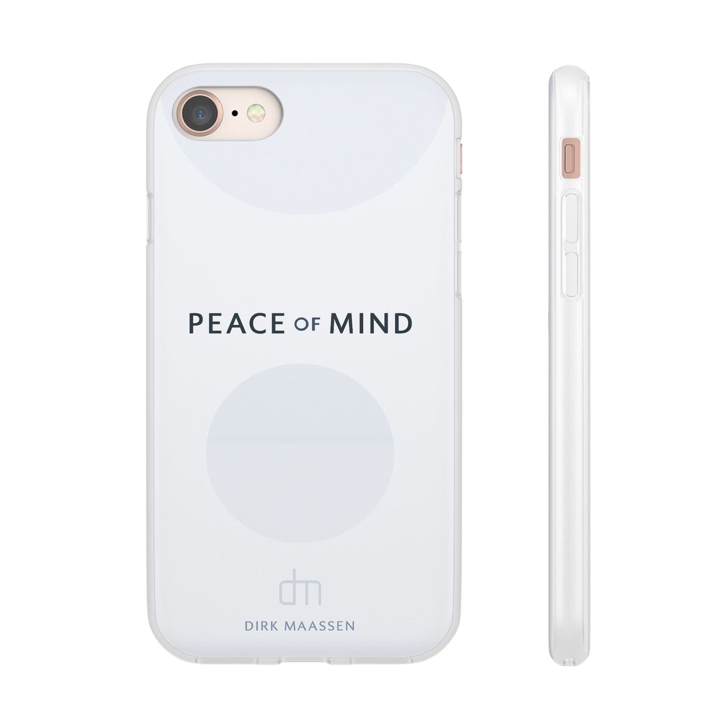 Minimalist Flexi Case - Peace of Mind, Phone Cover, Gift for Him/Her, Modern Tech Accessory, Protective Phone Skin