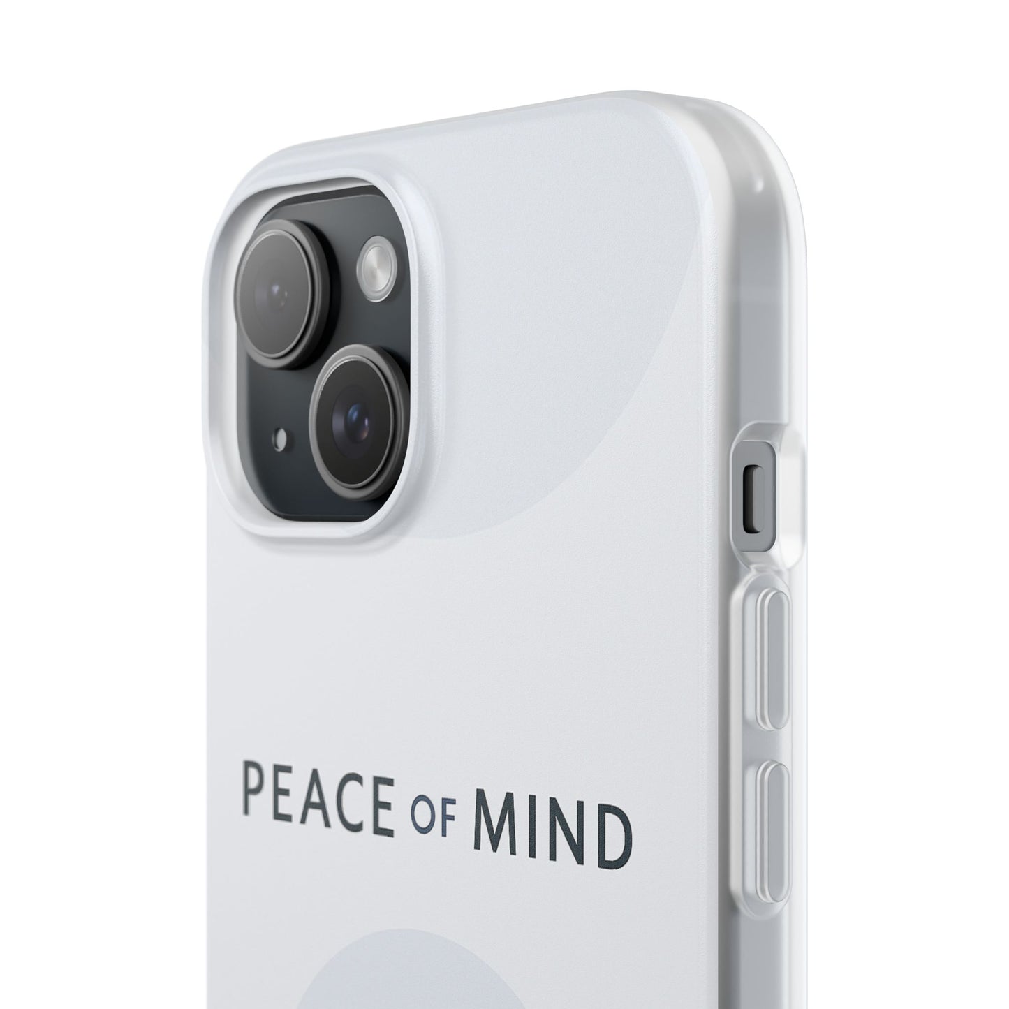 Minimalist Flexi Case - Peace of Mind, Phone Cover, Gift for Him/Her, Modern Tech Accessory, Protective Phone Skin