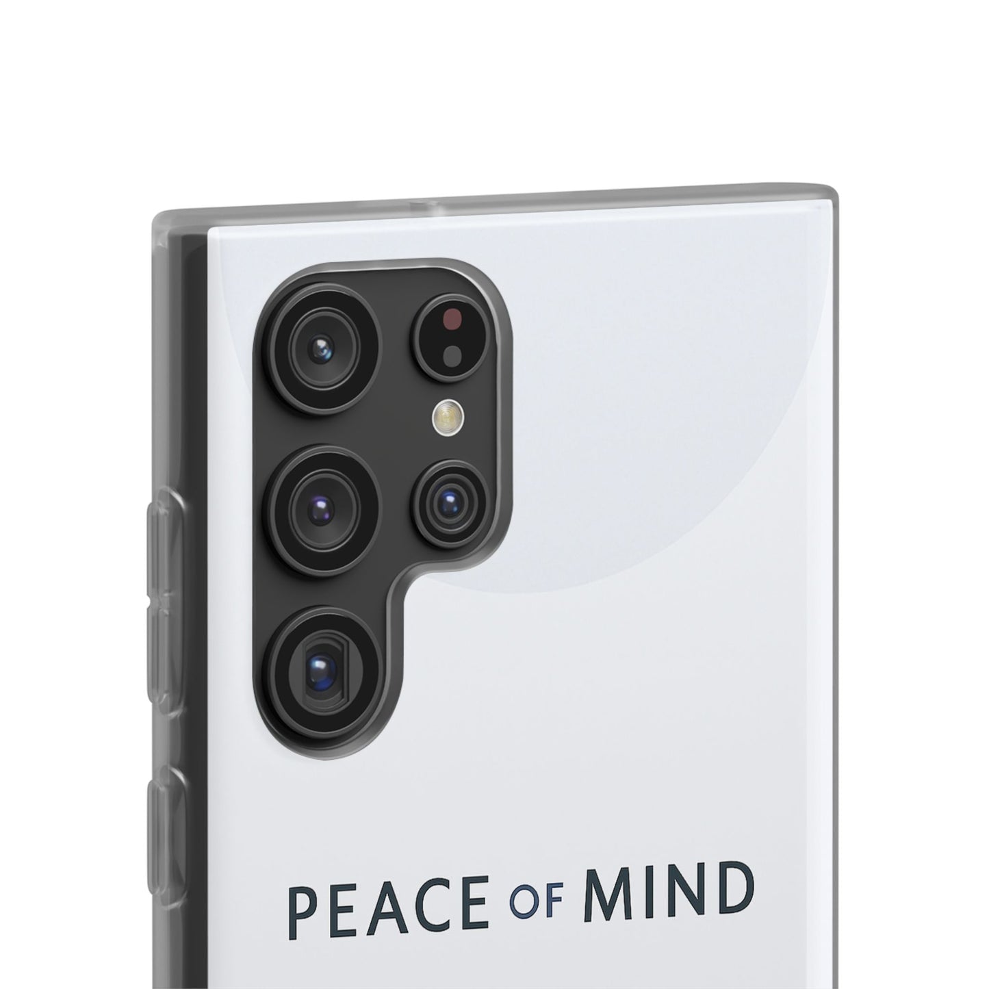 Minimalist Flexi Case - Peace of Mind, Phone Cover, Gift for Him/Her, Modern Tech Accessory, Protective Phone Skin