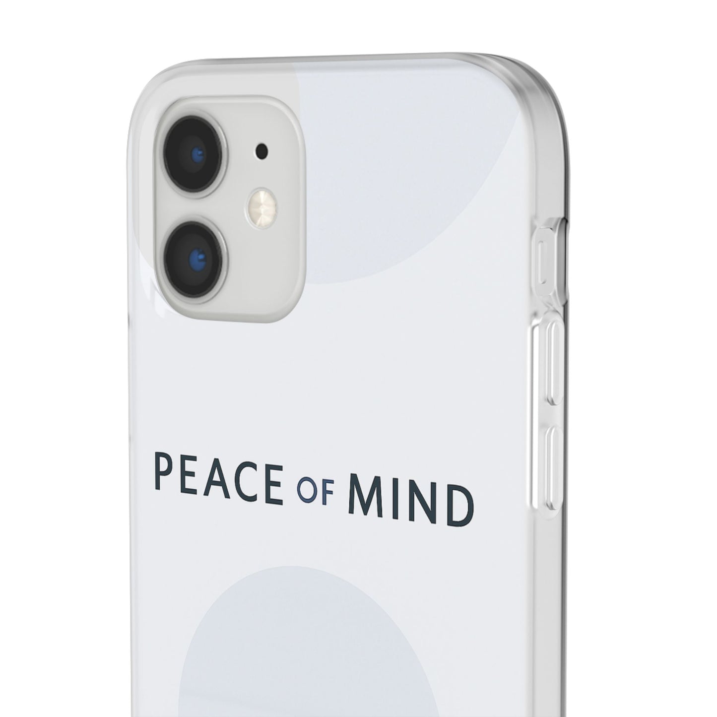 Minimalist Flexi Case - Peace of Mind, Phone Cover, Gift for Him/Her, Modern Tech Accessory, Protective Phone Skin
