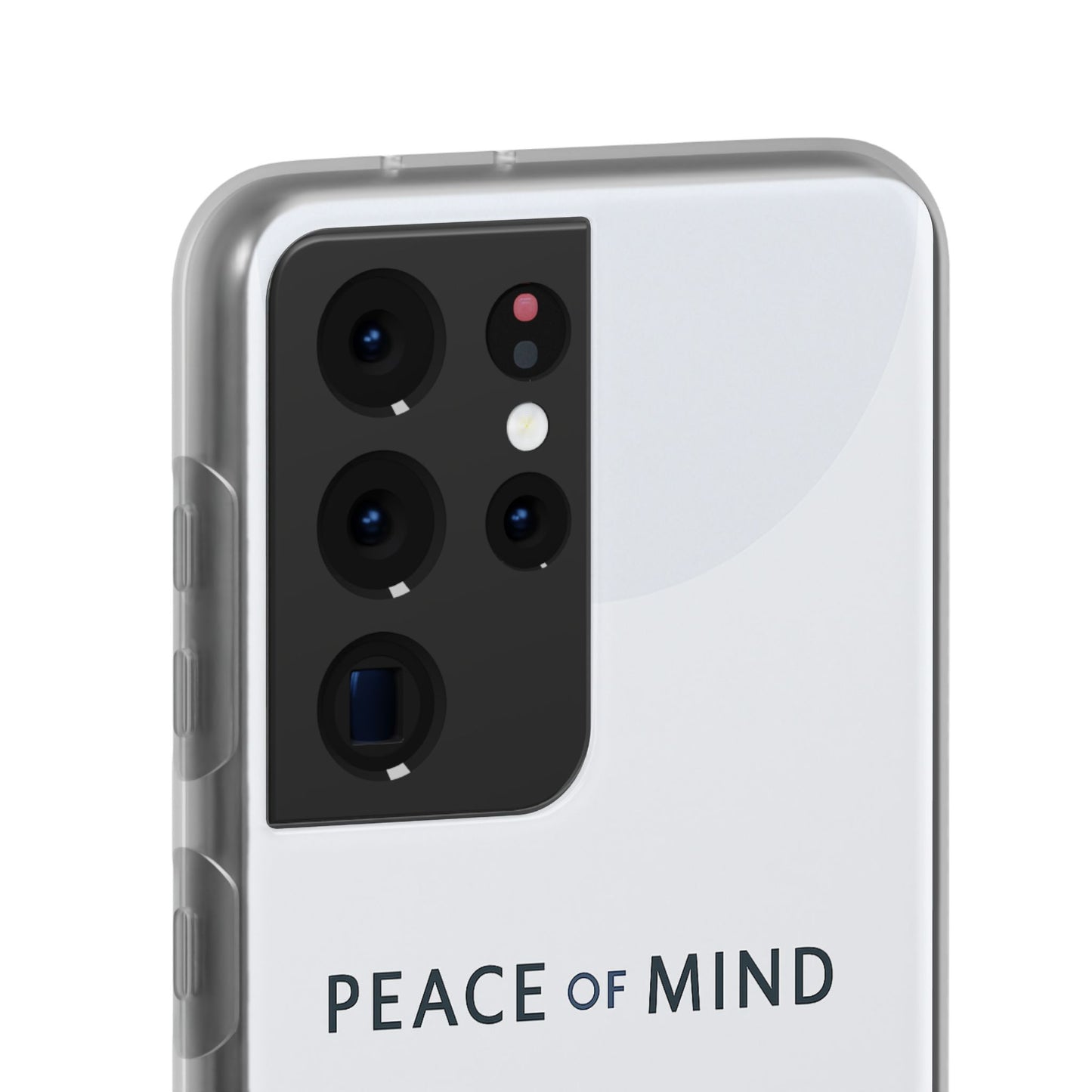 Minimalist Flexi Case - Peace of Mind, Phone Cover, Gift for Him/Her, Modern Tech Accessory, Protective Phone Skin