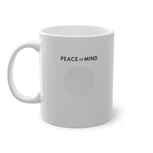 Peace of Mind Mug | Motivational Coffee Cup | Gift for Home Office, Relaxation, Mindfulness, Self-Care, Inspirational Decor