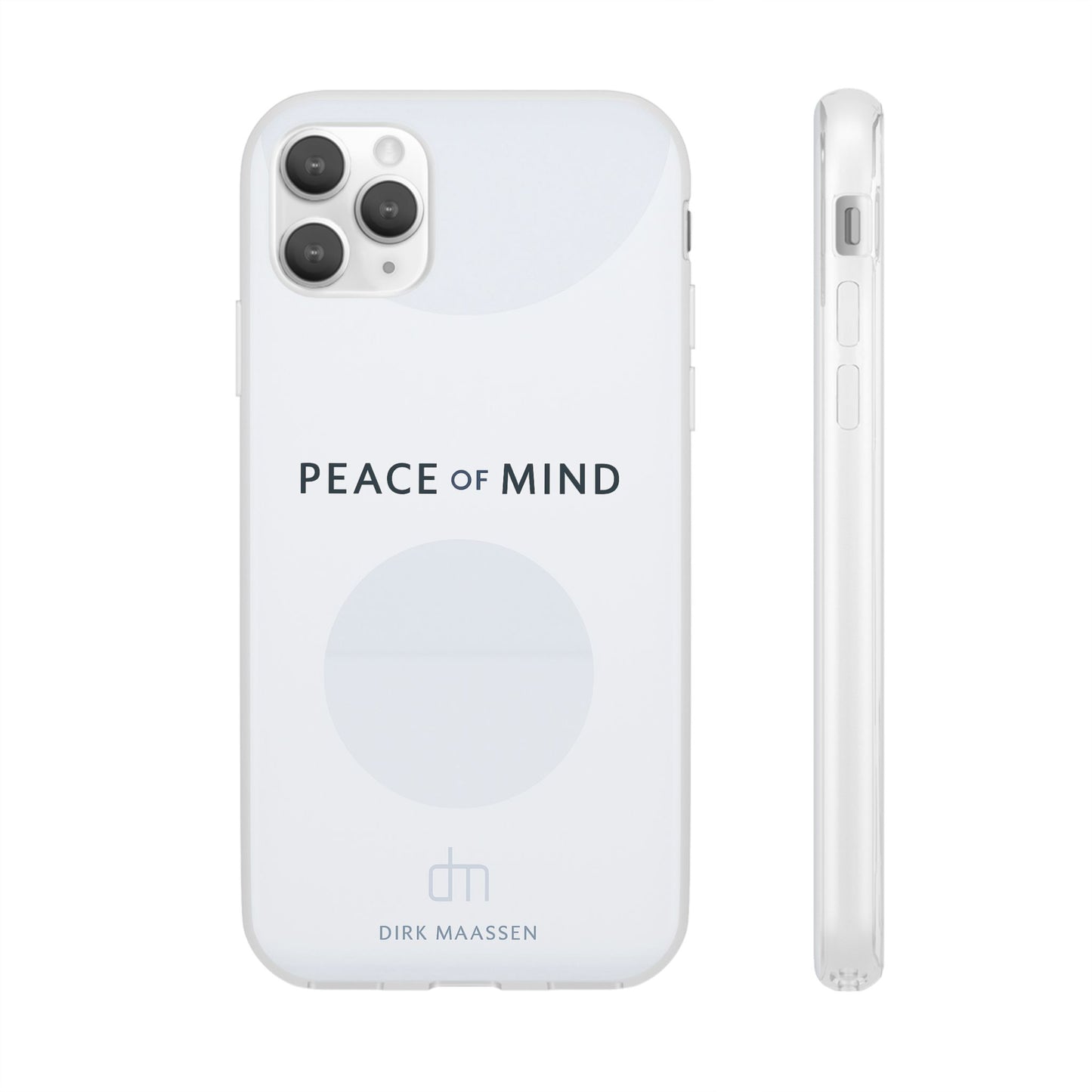 Minimalist Flexi Case - Peace of Mind, Phone Cover, Gift for Him/Her, Modern Tech Accessory, Protective Phone Skin