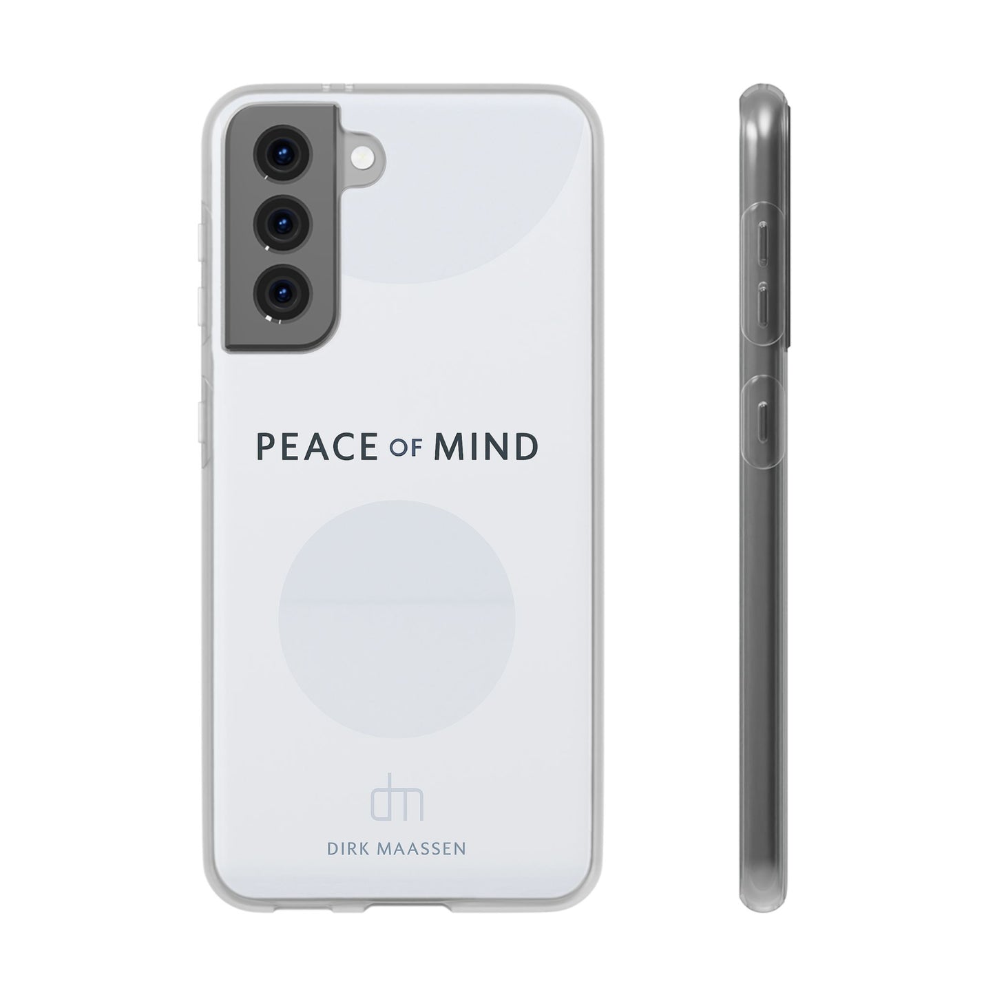 Minimalist Flexi Case - Peace of Mind, Phone Cover, Gift for Him/Her, Modern Tech Accessory, Protective Phone Skin