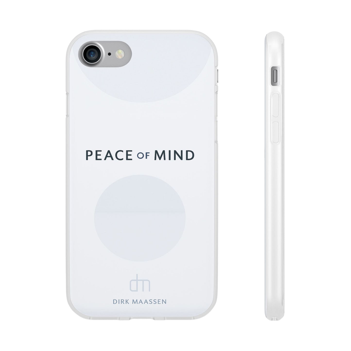 Minimalist Flexi Case - Peace of Mind, Phone Cover, Gift for Him/Her, Modern Tech Accessory, Protective Phone Skin