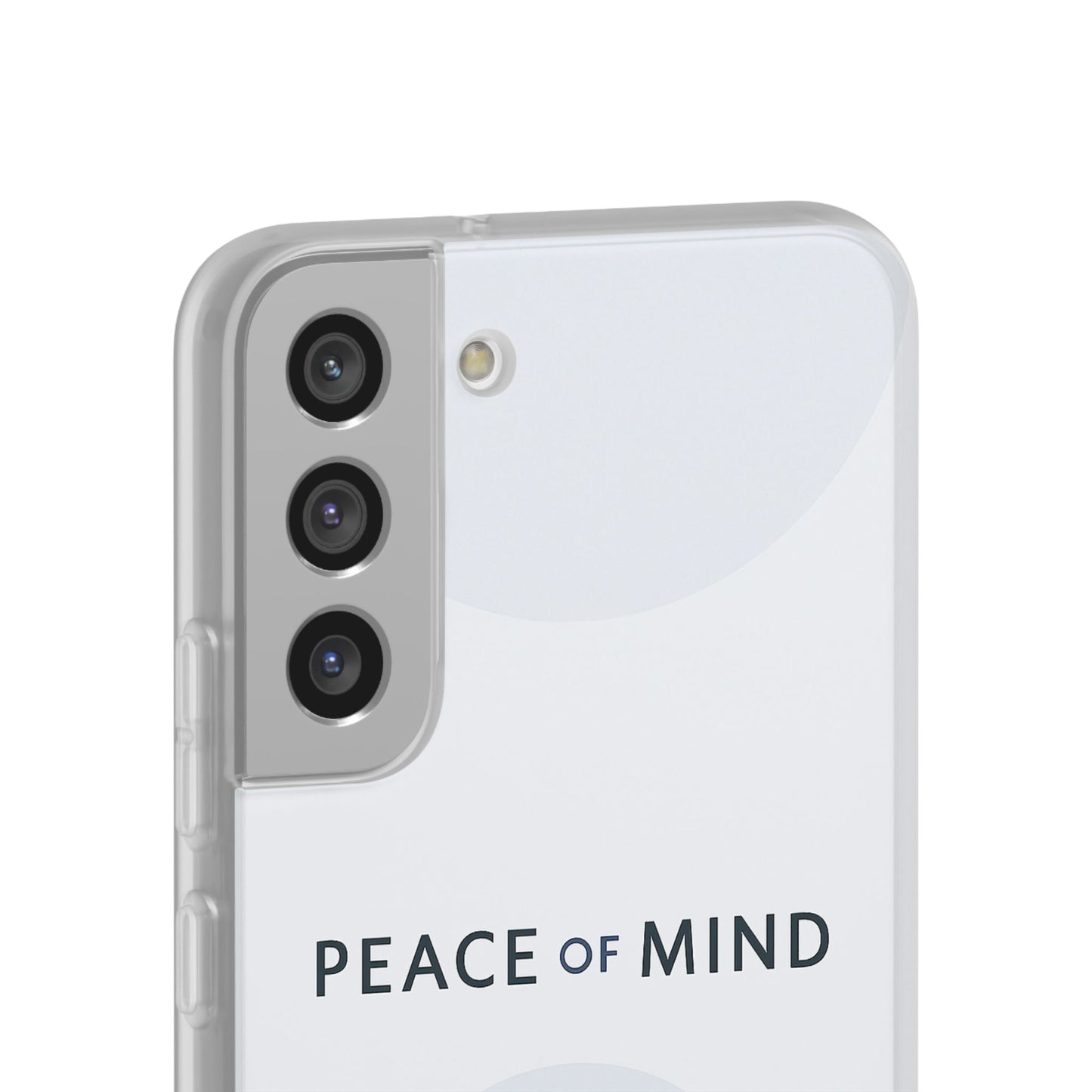 Minimalist Flexi Case - Peace of Mind, Phone Cover, Gift for Him/Her, Modern Tech Accessory, Protective Phone Skin
