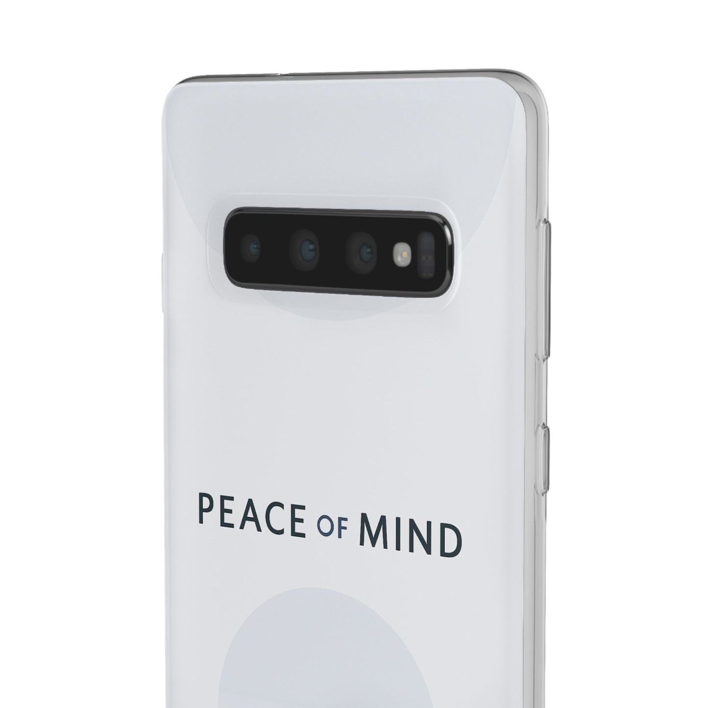 Minimalist Flexi Case - Peace of Mind, Phone Cover, Gift for Him/Her, Modern Tech Accessory, Protective Phone Skin