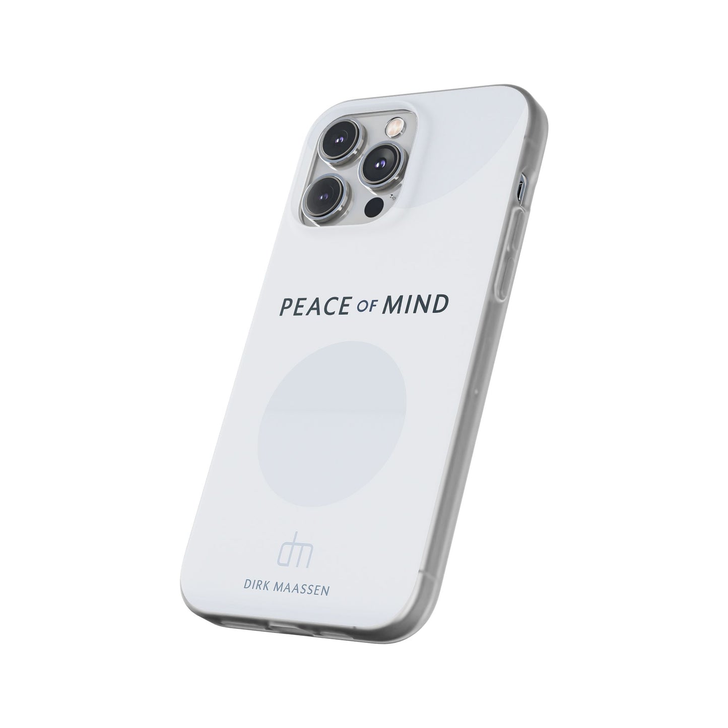 Minimalist Flexi Case - Peace of Mind, Phone Cover, Gift for Him/Her, Modern Tech Accessory, Protective Phone Skin