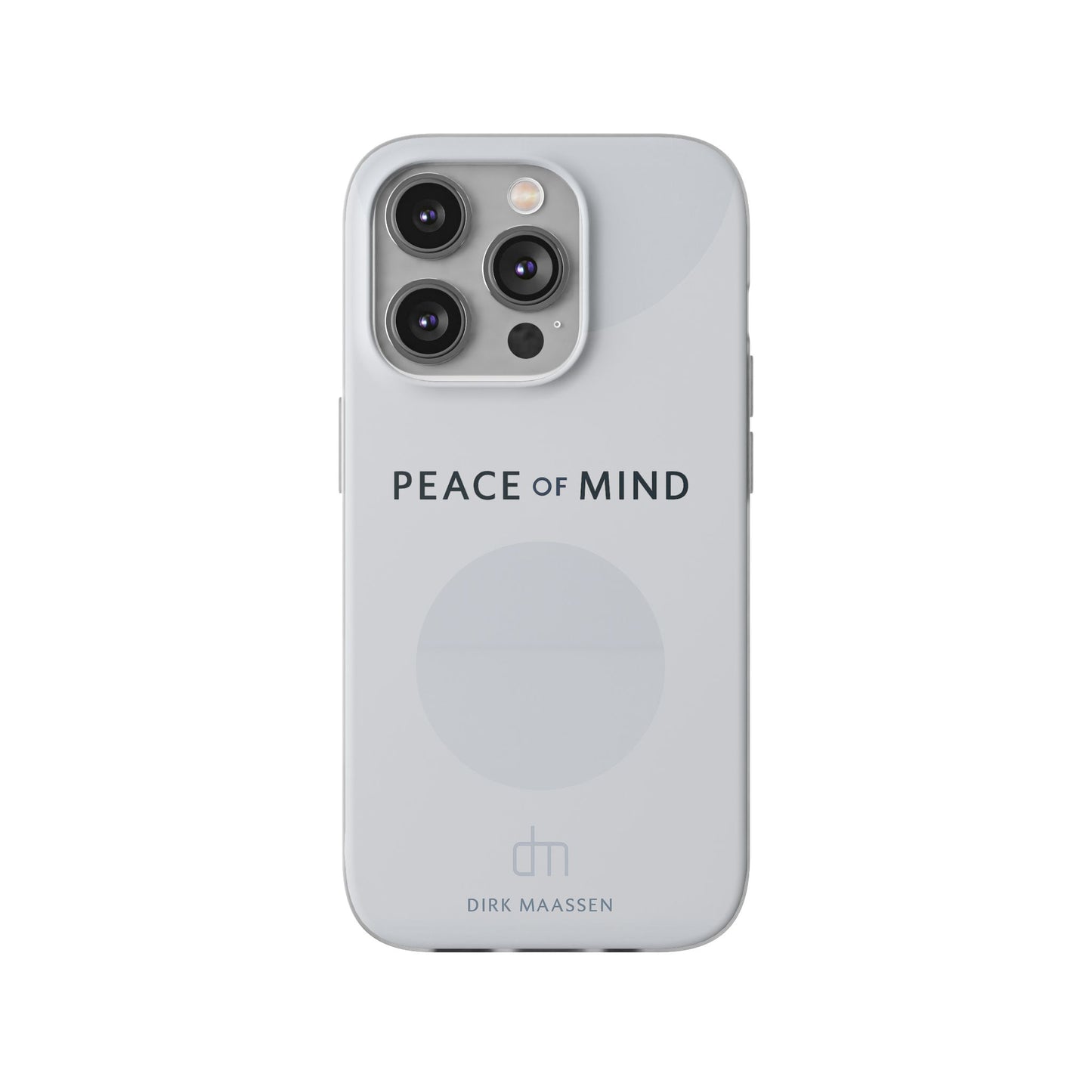 Minimalist Flexi Case - Peace of Mind, Phone Cover, Gift for Him/Her, Modern Tech Accessory, Protective Phone Skin