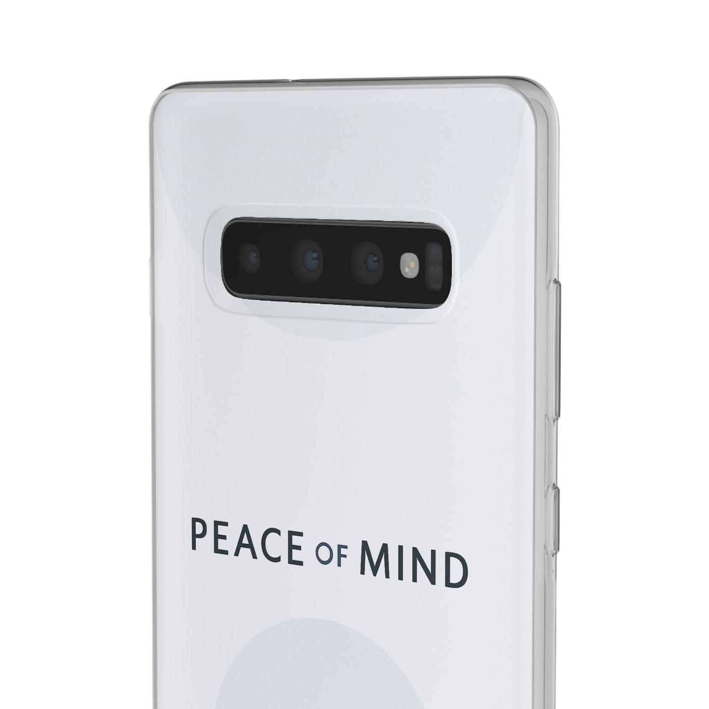 Minimalist Flexi Case - Peace of Mind, Phone Cover, Gift for Him/Her, Modern Tech Accessory, Protective Phone Skin